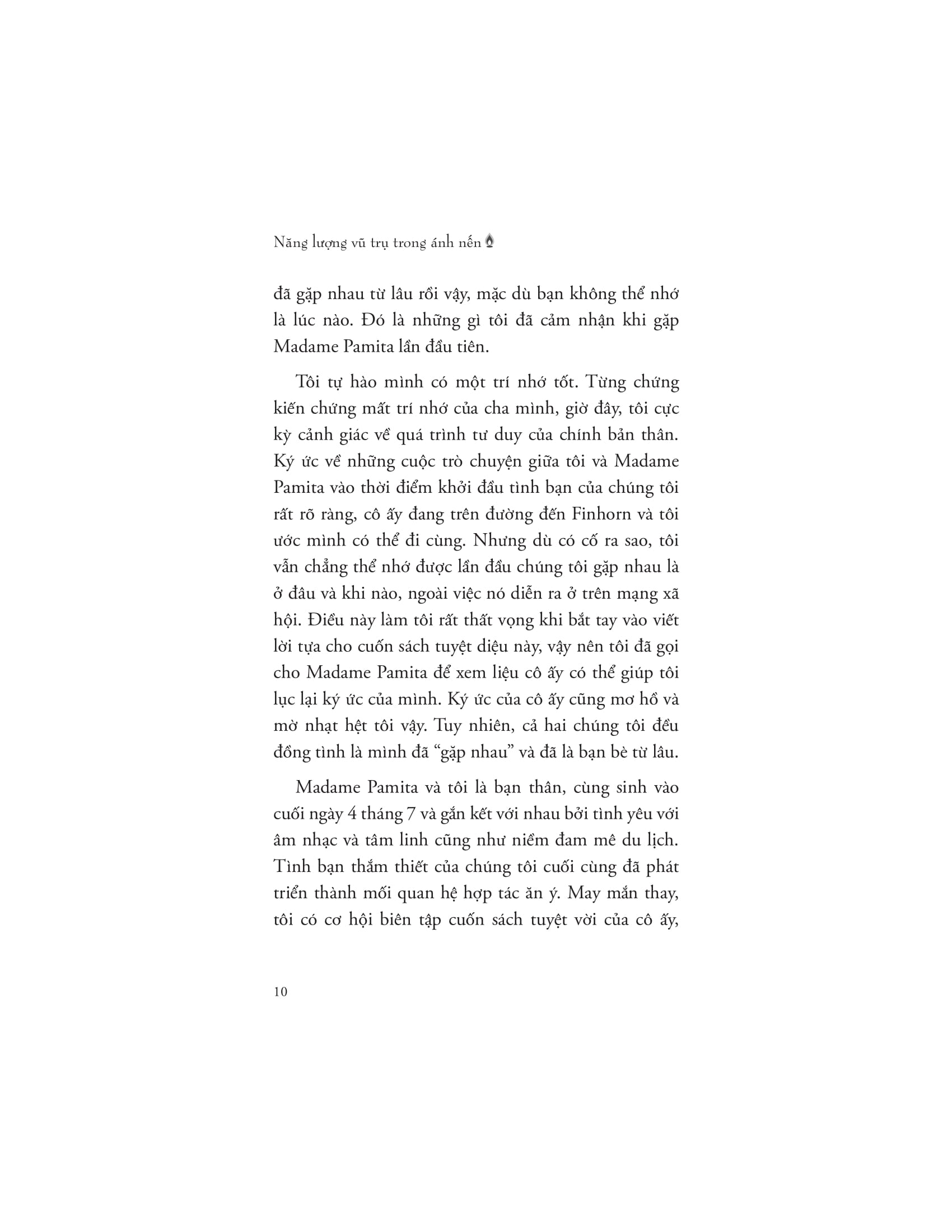 năng lượng vũ trụ trong ánh nến