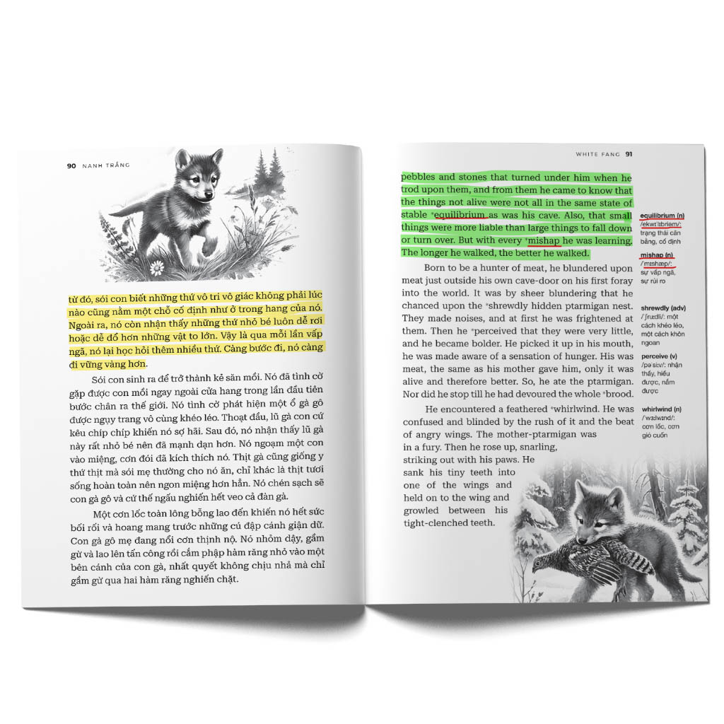 nanh trắng - white fang (song ngữ)