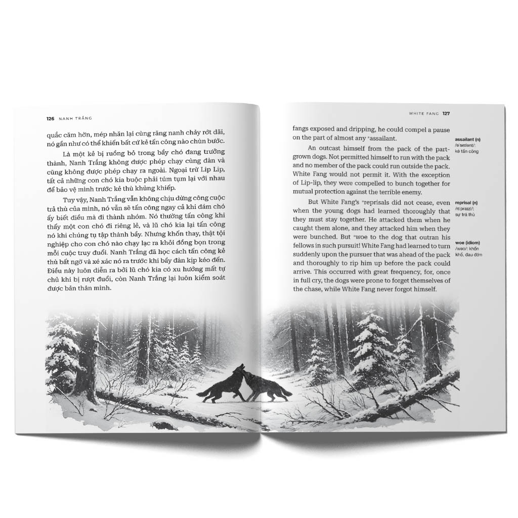 nanh trắng - white fang (song ngữ)