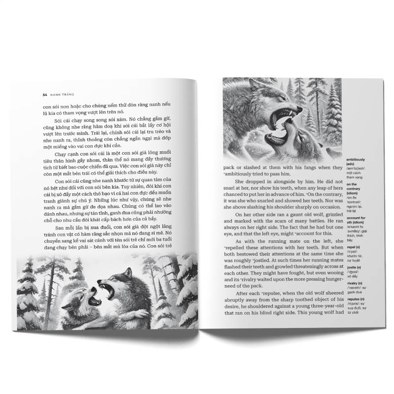 nanh trắng - white fang (song ngữ)