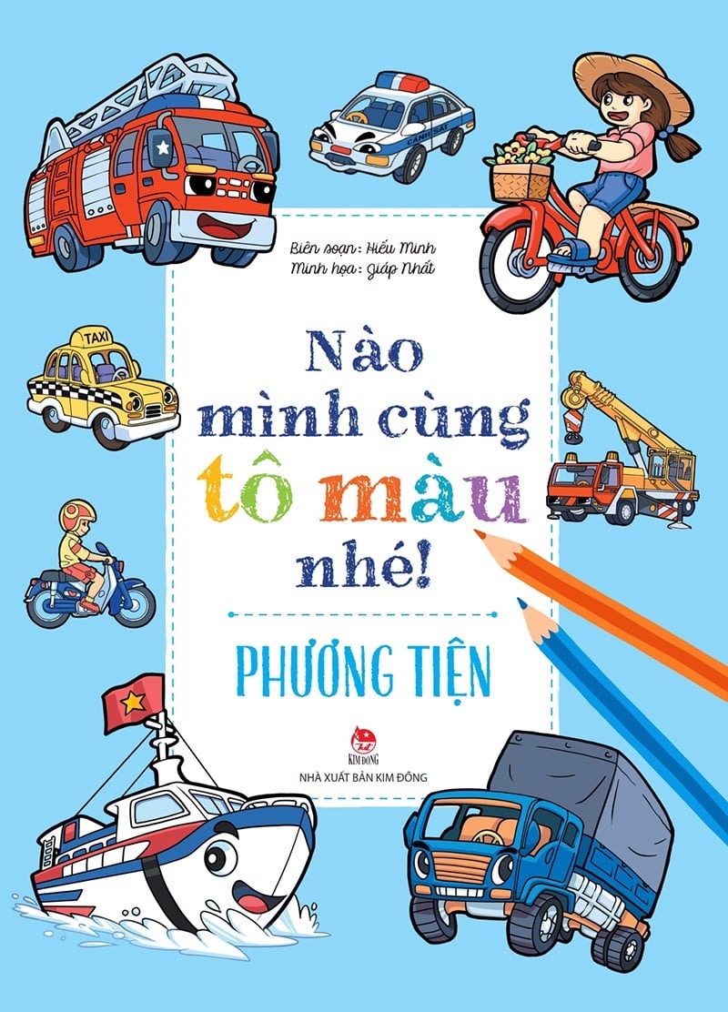 nào mình cùng tô màu nhé! - phương tiện