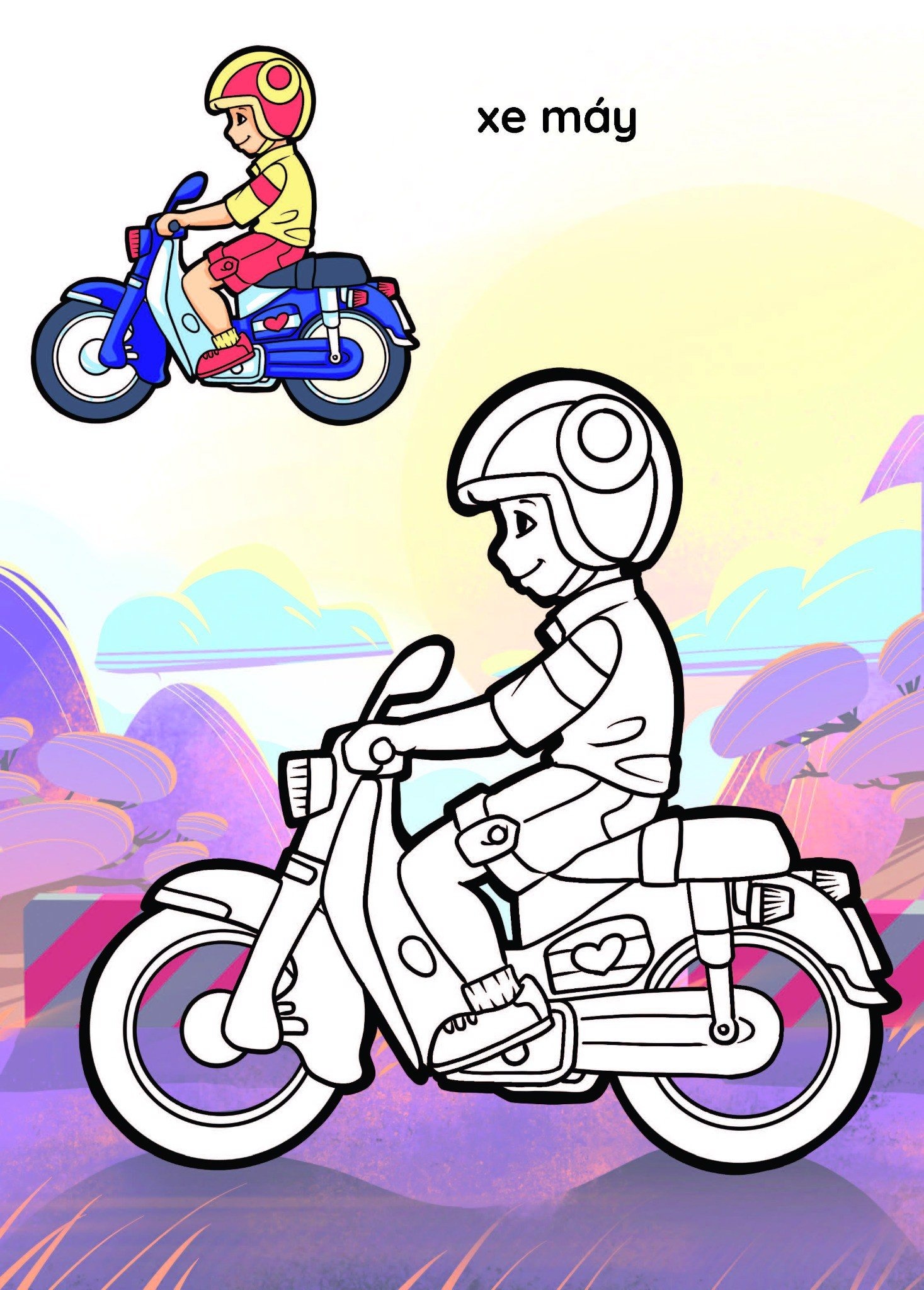 nào mình cùng tô màu nhé! - phương tiện