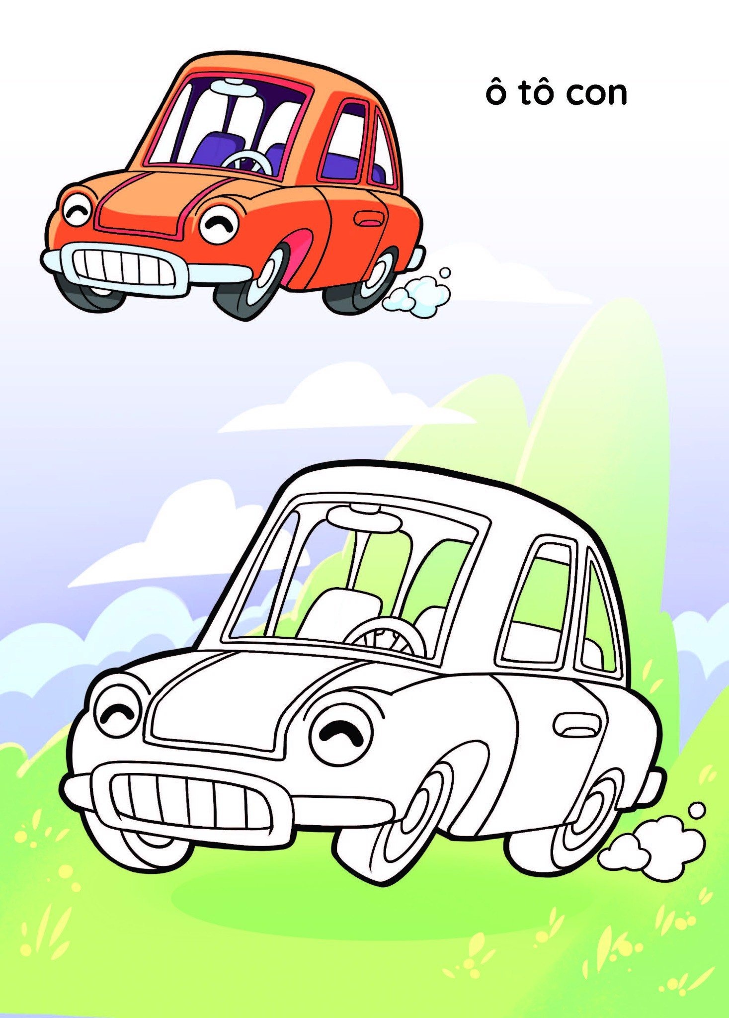 nào mình cùng tô màu nhé! - phương tiện