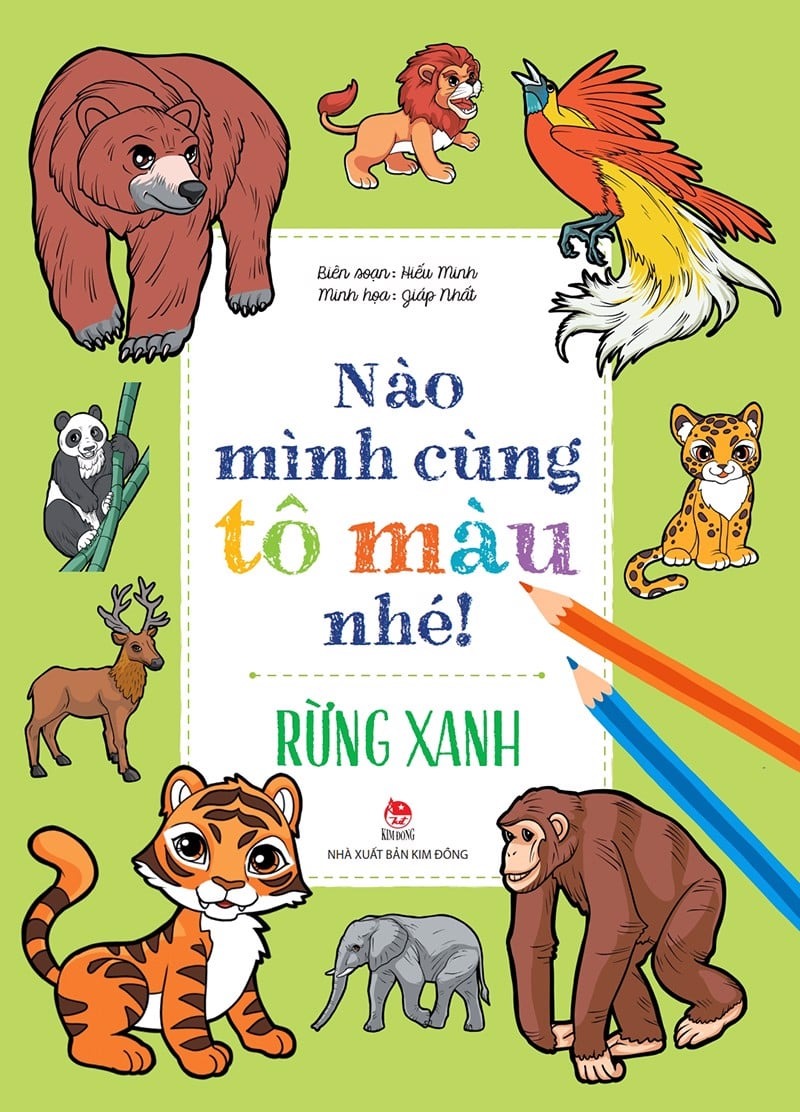 nào mình cùng tô màu nhé! - rừng xanh