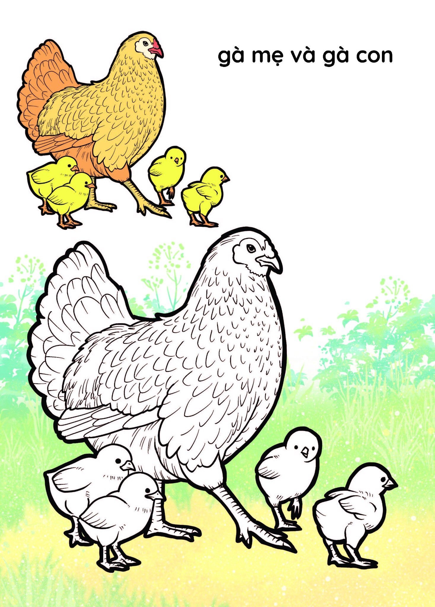 nào mình cùng tô màu nhé! - vật nuôi