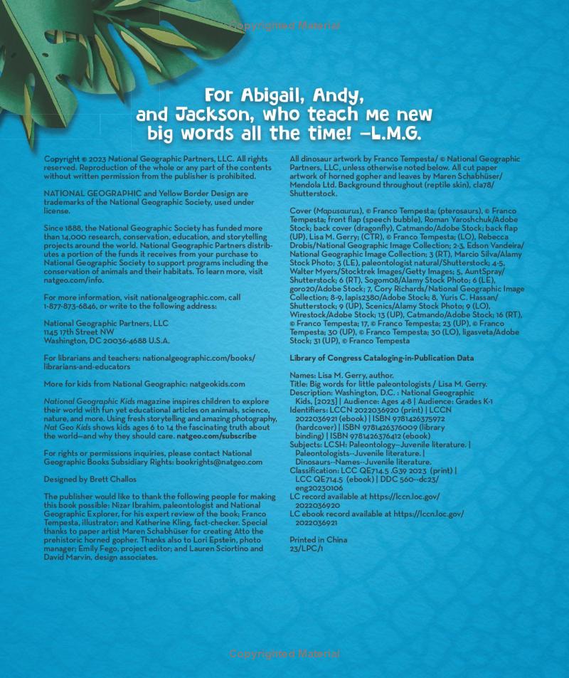 national geographic kids - big words for little paleontologists