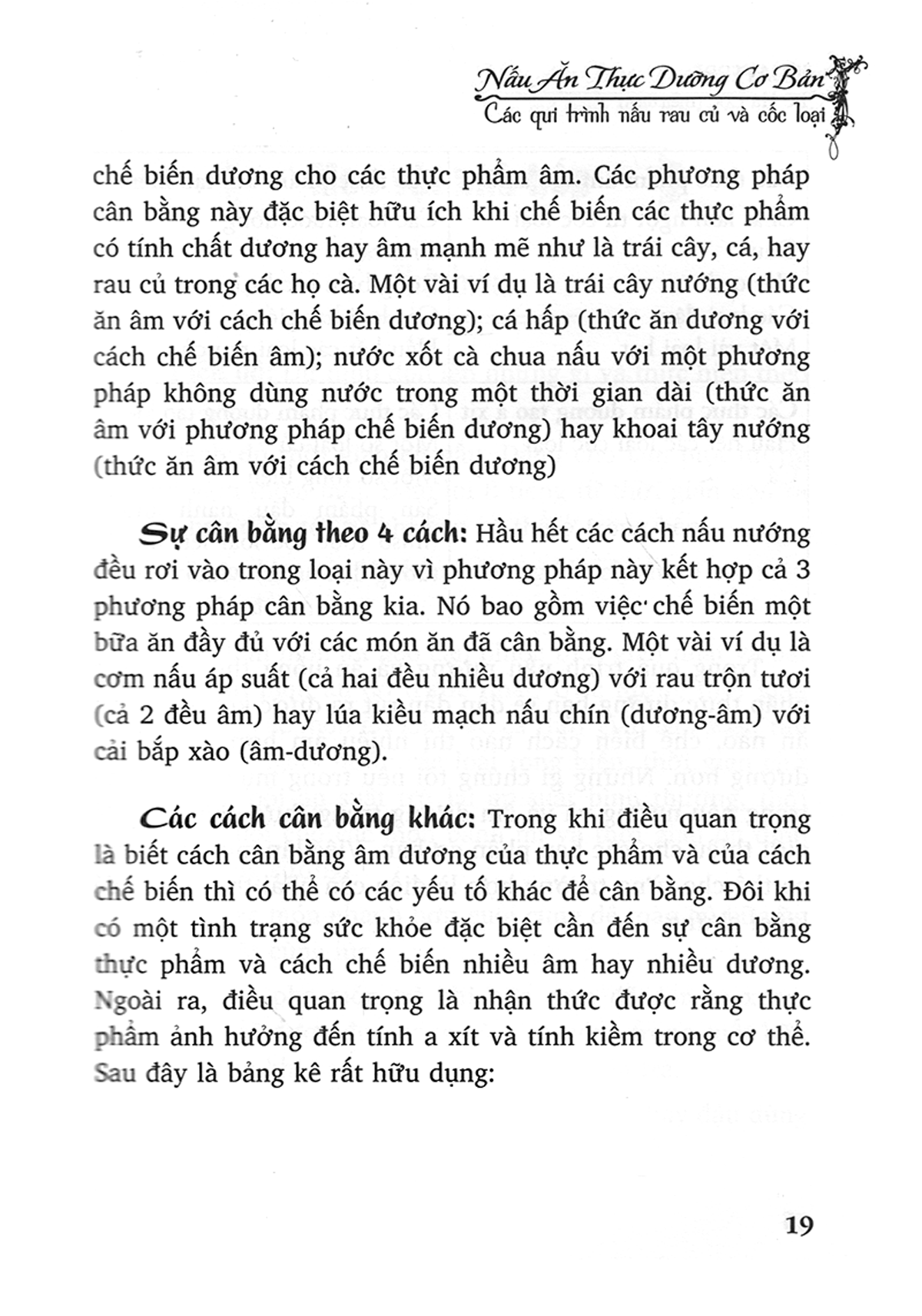 nấu ăn thực dưỡng cơ bản - các qui trình nấu rau củ và cốc loại
