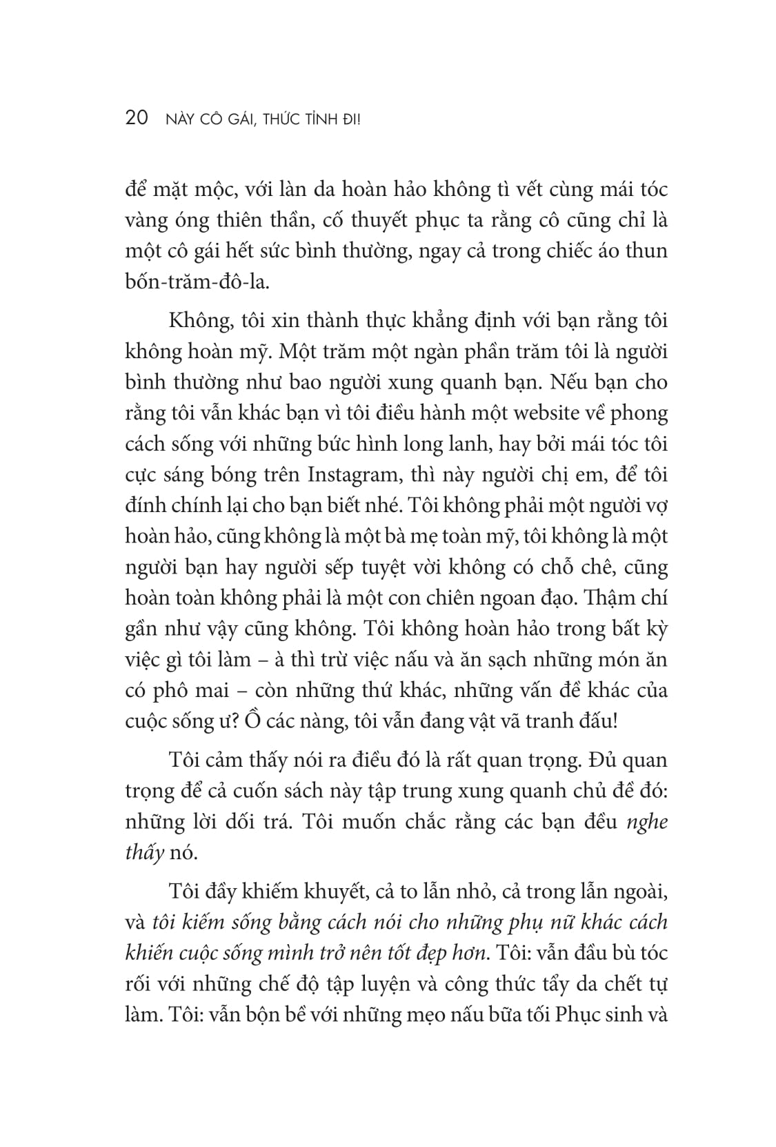 này cô gái, thức tỉnh đi! (tái bản 2020)