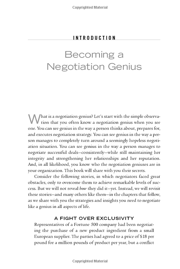 negotiation genius