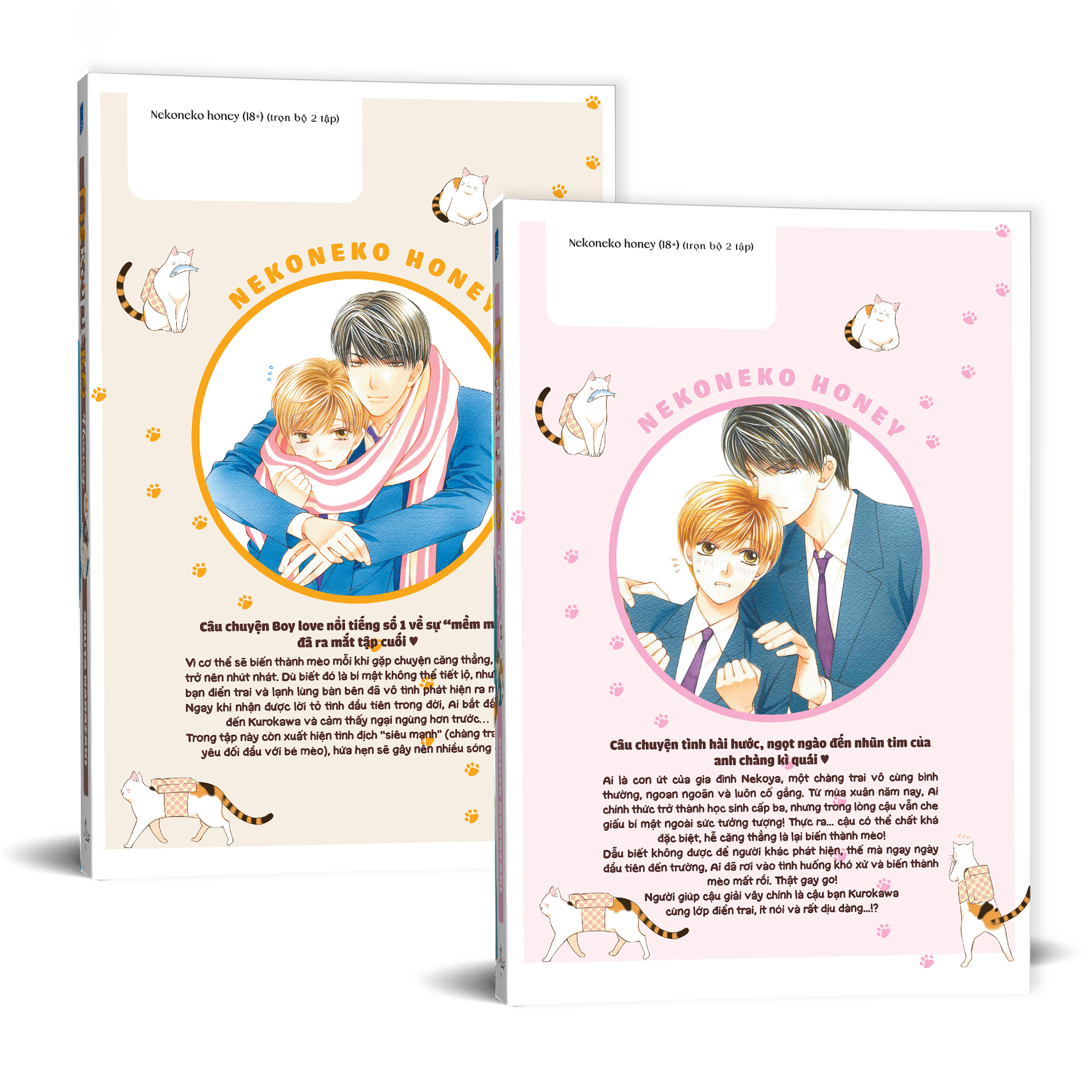 neko neko honey (bộ 2 tập) - tặng kèm 2 bookmark bế hình nhân vật