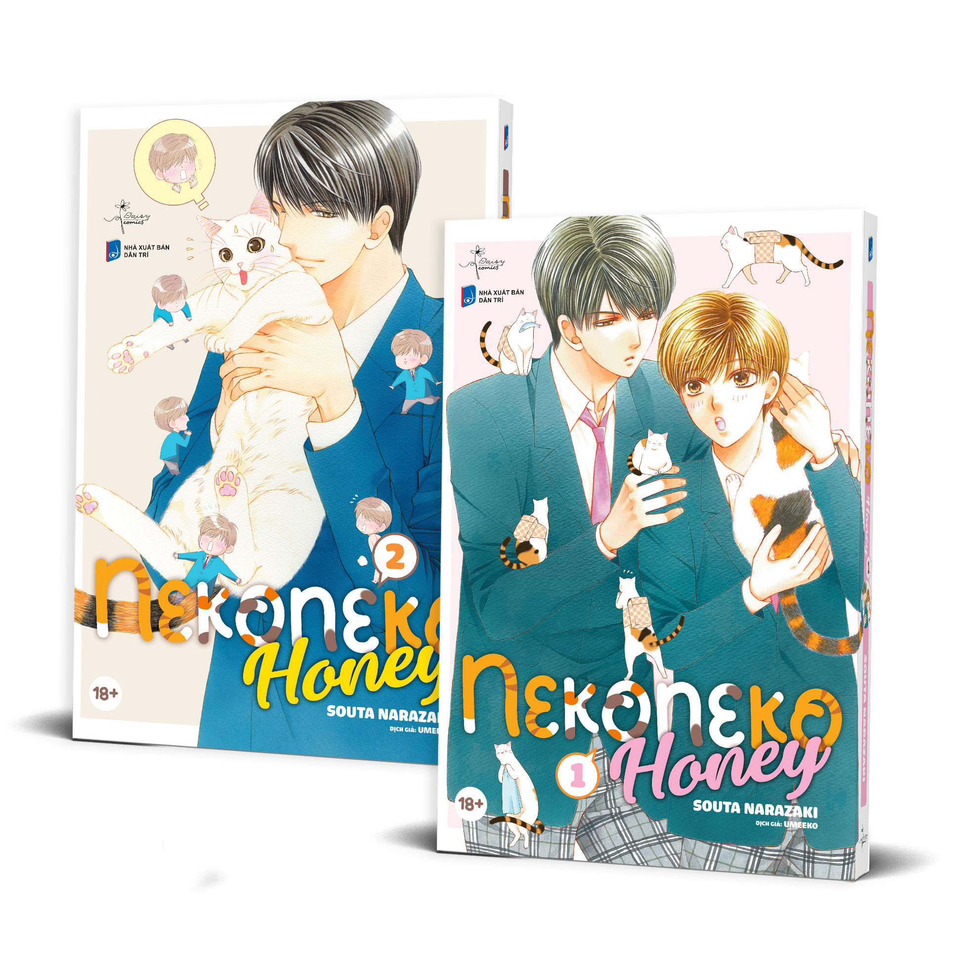 neko neko honey (bộ 2 tập) - tặng kèm 2 bookmark bế hình nhân vật