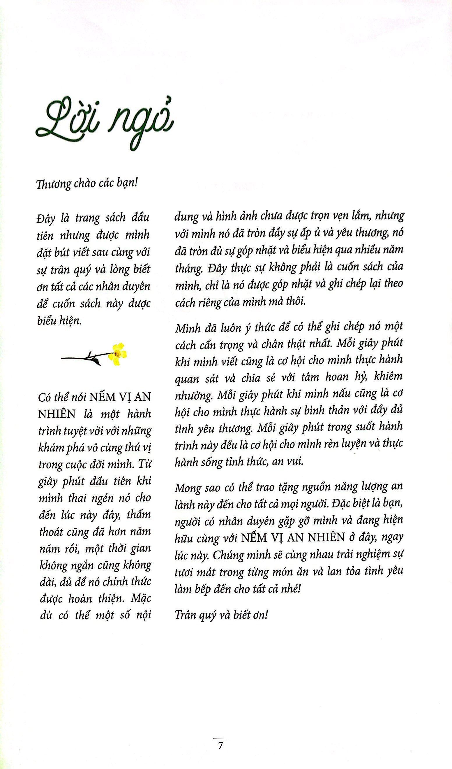 nếm vị an nhiên: món an lành với tất cả yêu thương