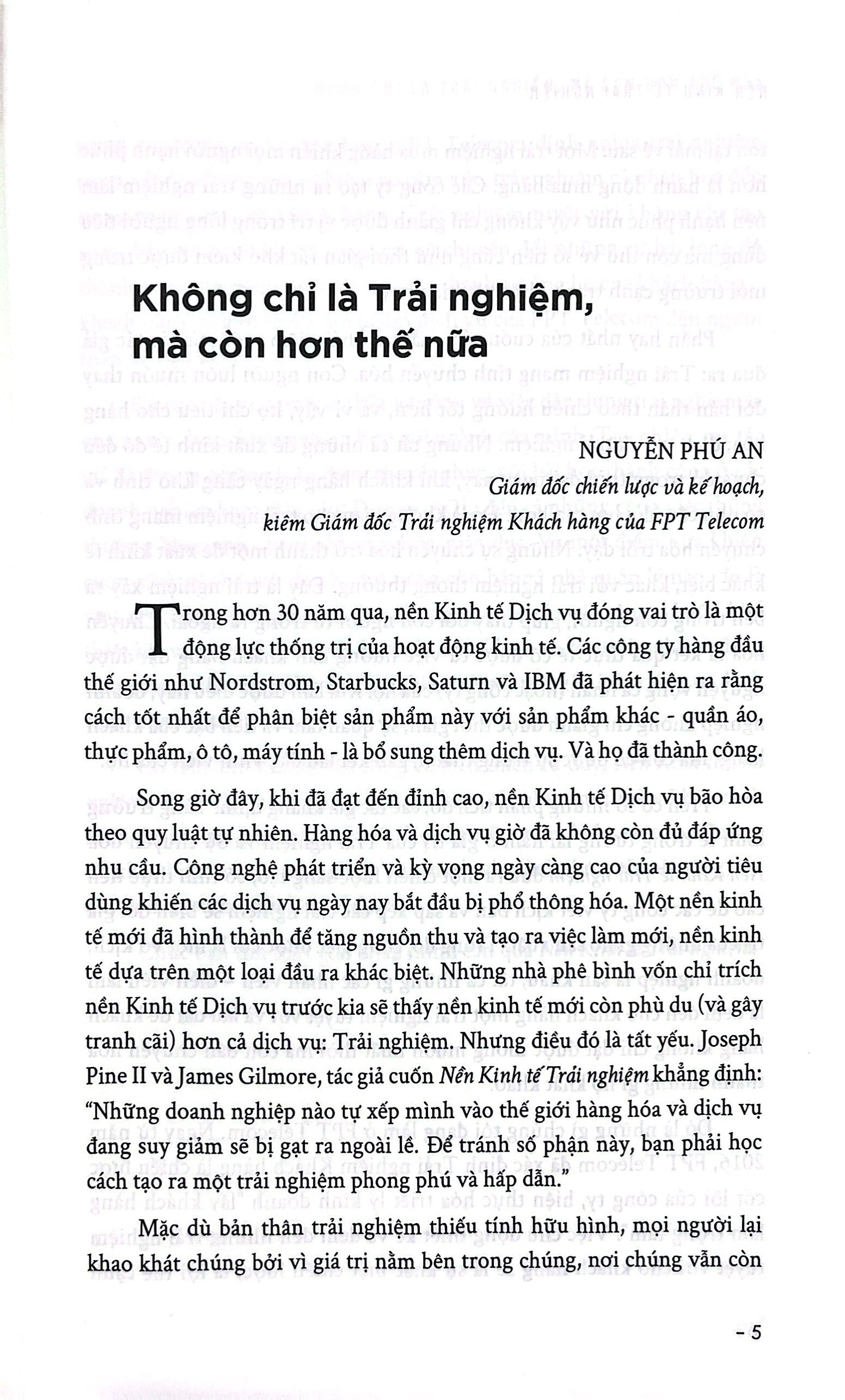 nền kinh tế trải nghiệm - biến dịch vụ của bạn thành trải nghiệm khách hàng