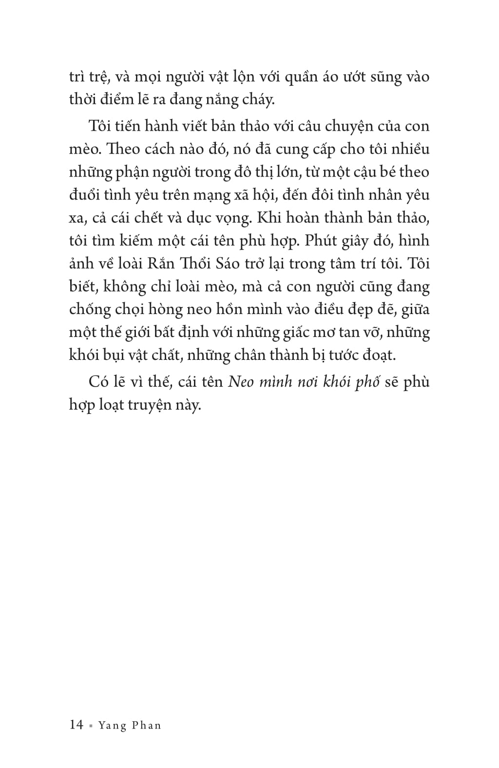 Neo Minh Noi Khoi Pho