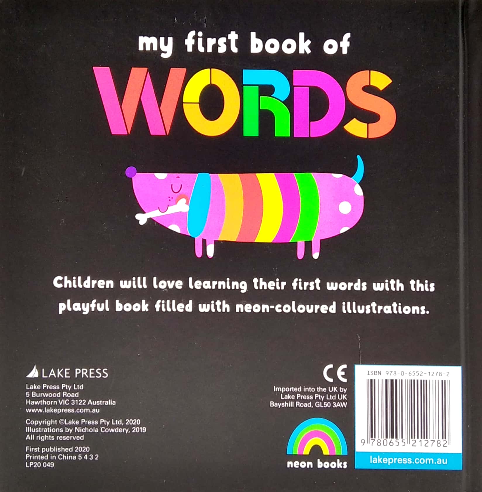 neon cut outs - my first book of words