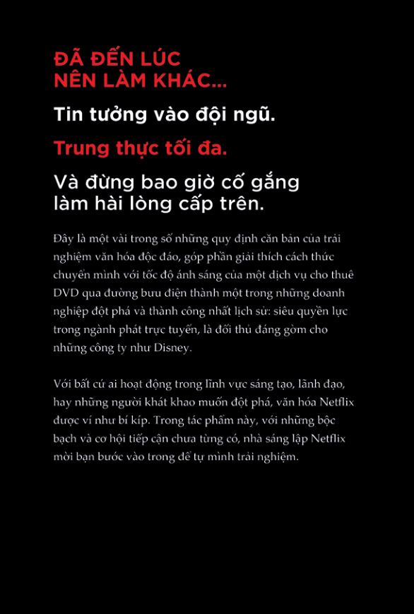 netflix: phá bỏ nguyên tắc để bứt phá - no rules rules: netflix and the culture of reinvention