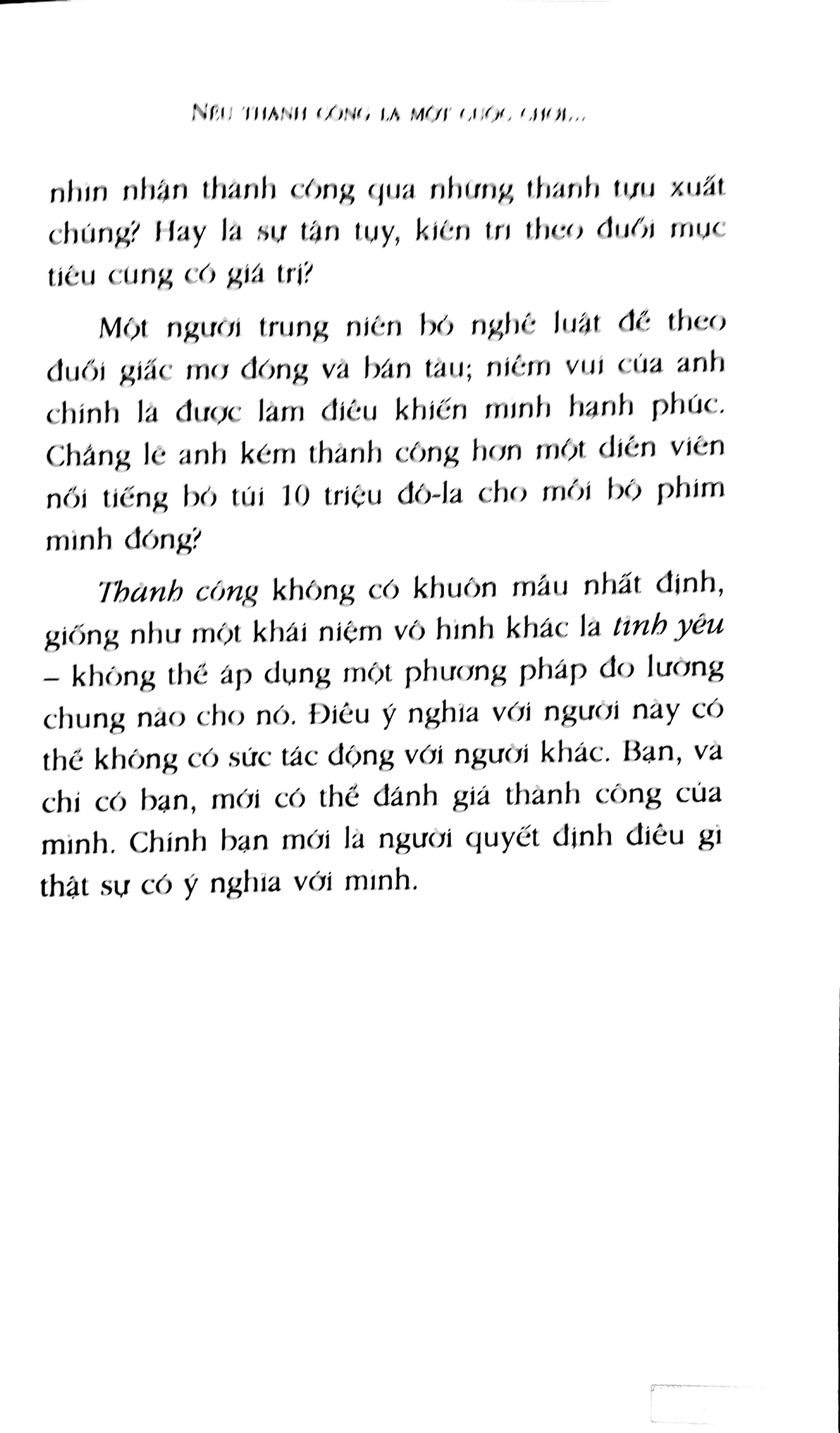 nếu thành công là một cuộc chơi (tái bản 2018)