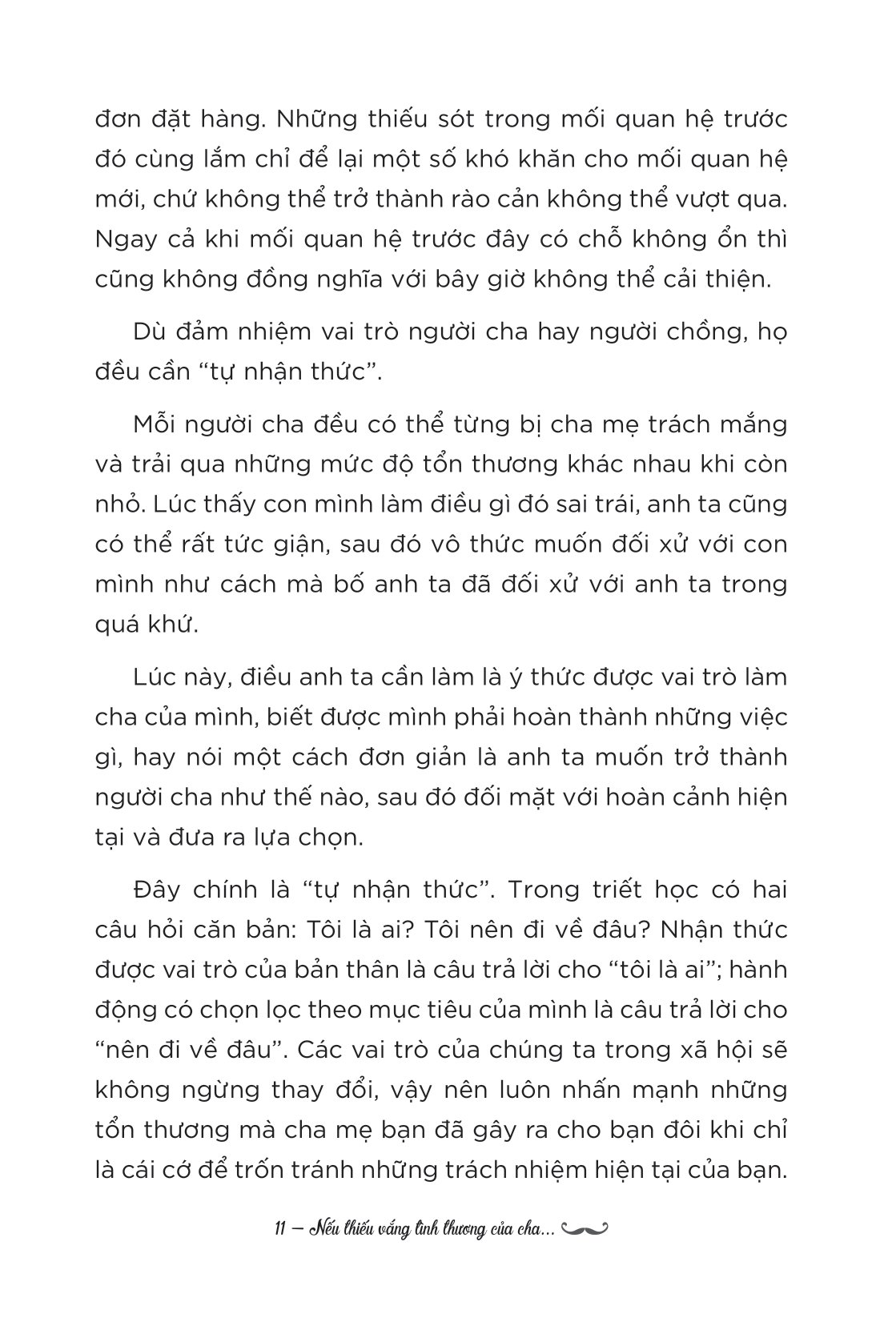 nếu thiếu vắng tình thương của cha...