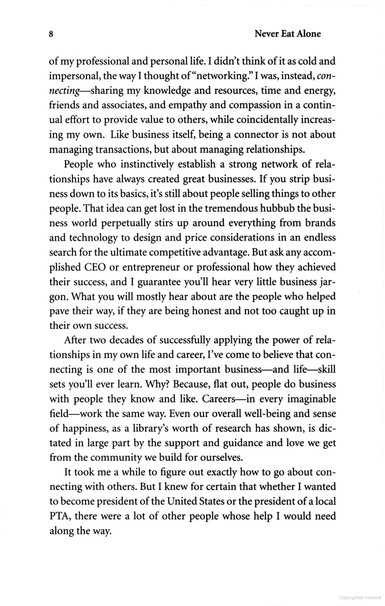 never eat alone: and other secrets to success, one relationship at a time