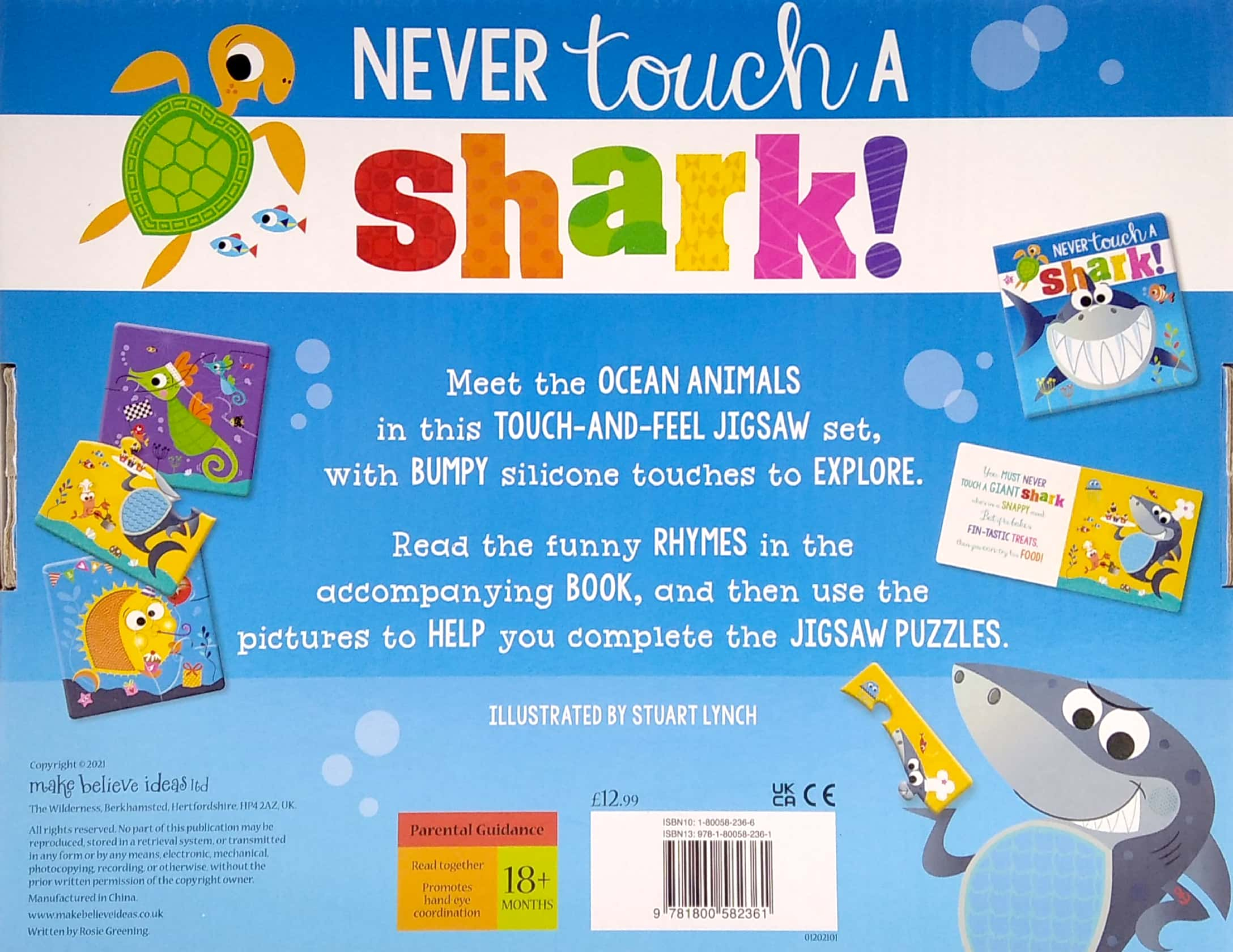 never touch a shark! 3 jigsaw puzzles
