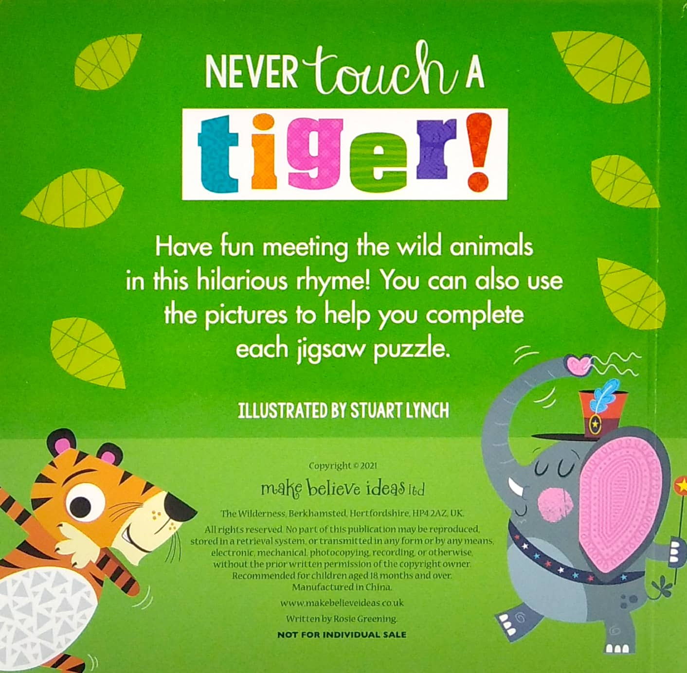 never touch a tiger! 3 jigsaw puzzles