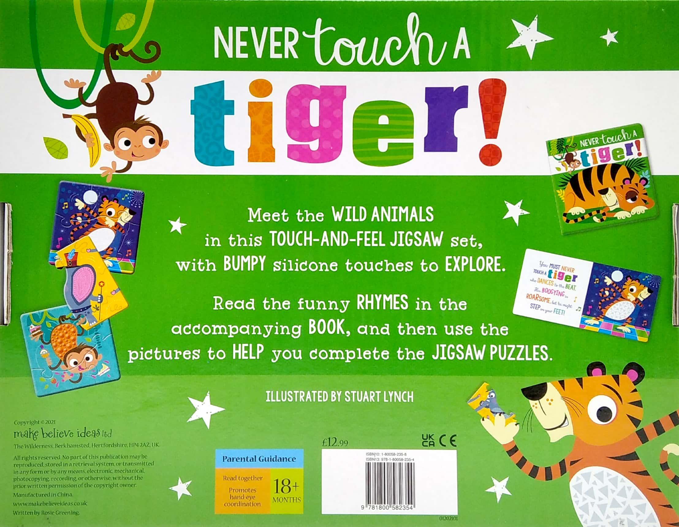 never touch a tiger! 3 jigsaw puzzles