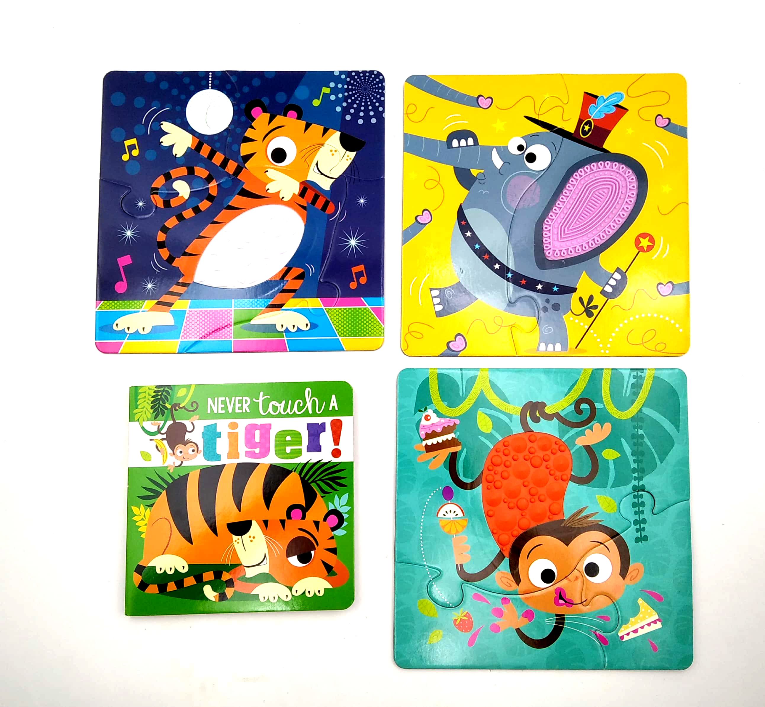 never touch a tiger! 3 jigsaw puzzles