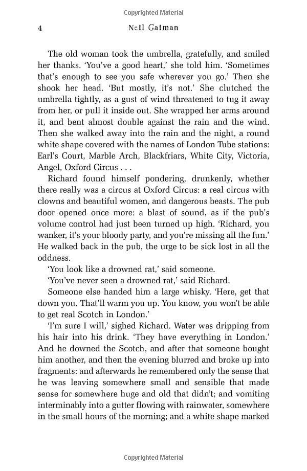 neverwhere: author's preferred text