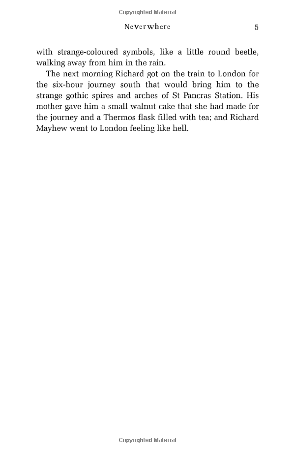 neverwhere: author's preferred text