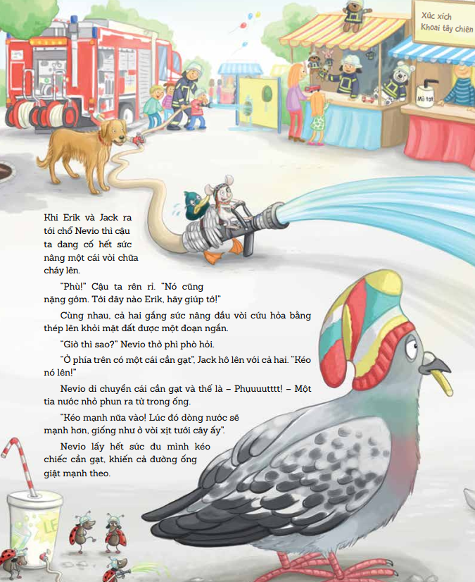 nevio chú chuột dũng cảm - các chú lính cứu hỏa dập tắt một đám cháy, cứu người và bảo vệ môi trường như thế nào?