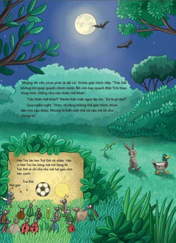 nevio chú chuột dũng cảm - tại sao có ngày và đêm, mặt trời thì chiếu sáng, và mặt trăng thì quay xung quanh trái đất?