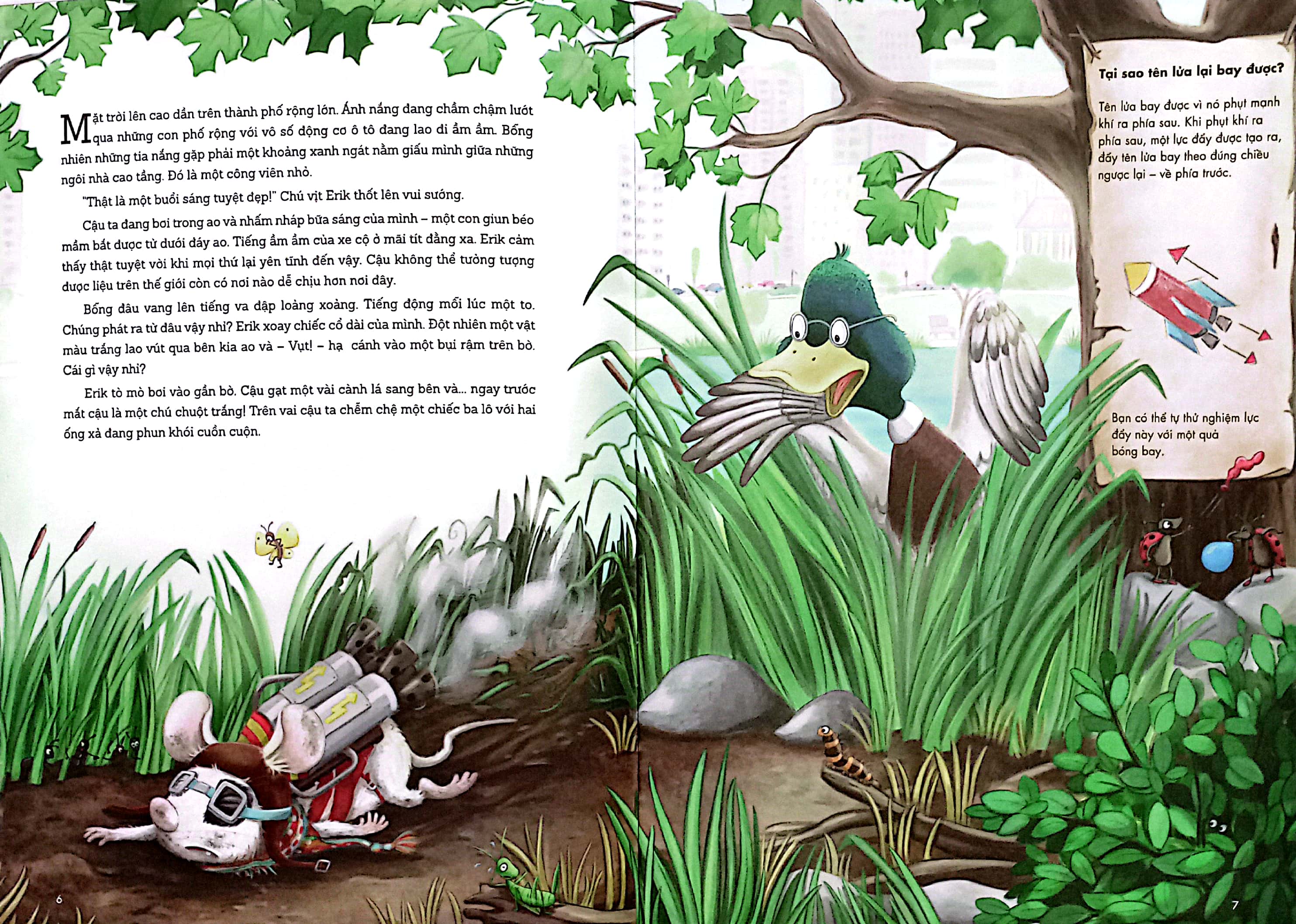 nevio chú chuột dũng cảm - tại sao tên lửa lại bay, tàu lại bơi, và ô tô lăn bánh được?