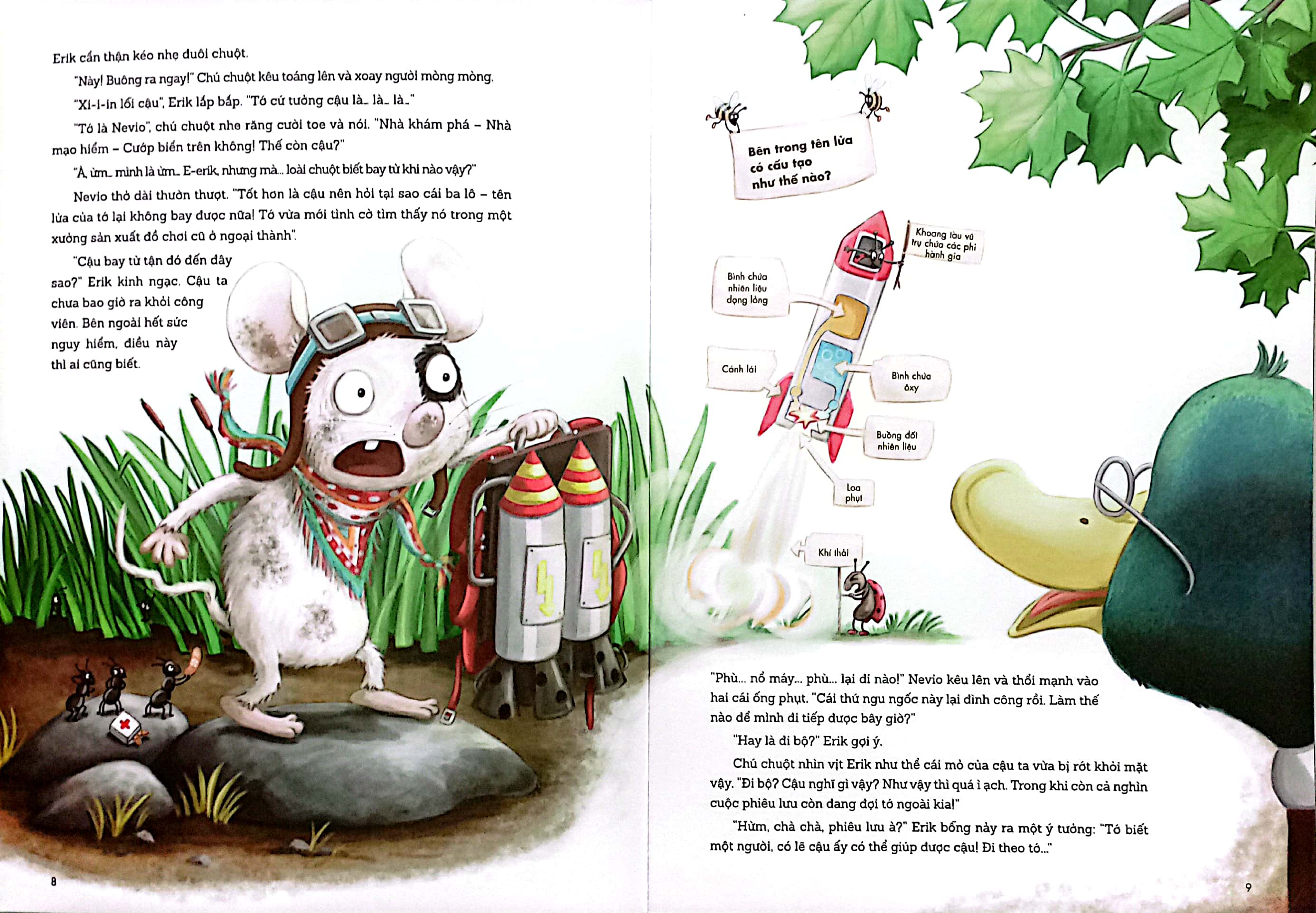 nevio chú chuột dũng cảm - tại sao tên lửa lại bay, tàu lại bơi, và ô tô lăn bánh được?