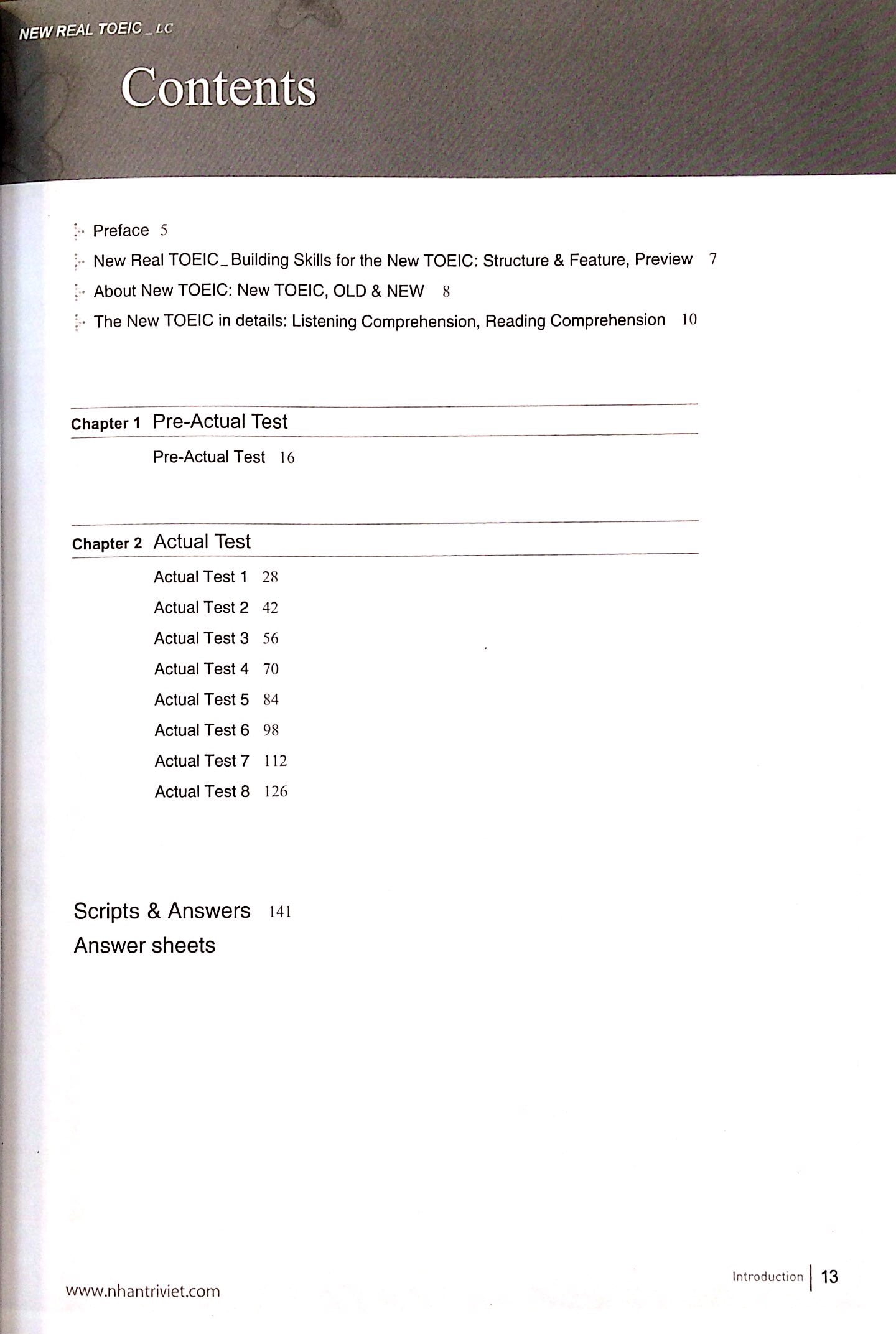 new longman new real toeic - actual tests for listening comprehension lc (+cd)