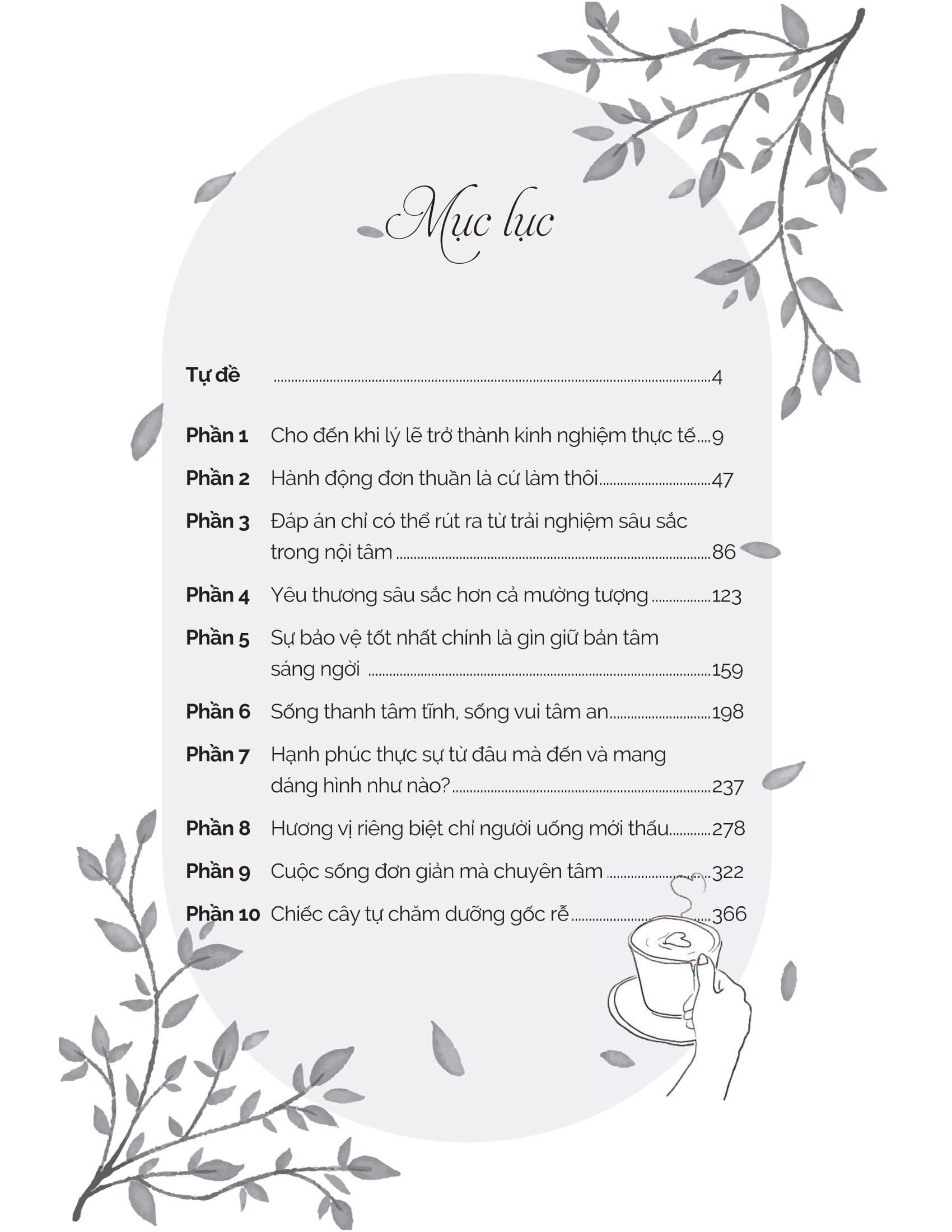 ngàn câu hỏi trong tim: sống thanh tâm tĩnh, sống vui tâm an