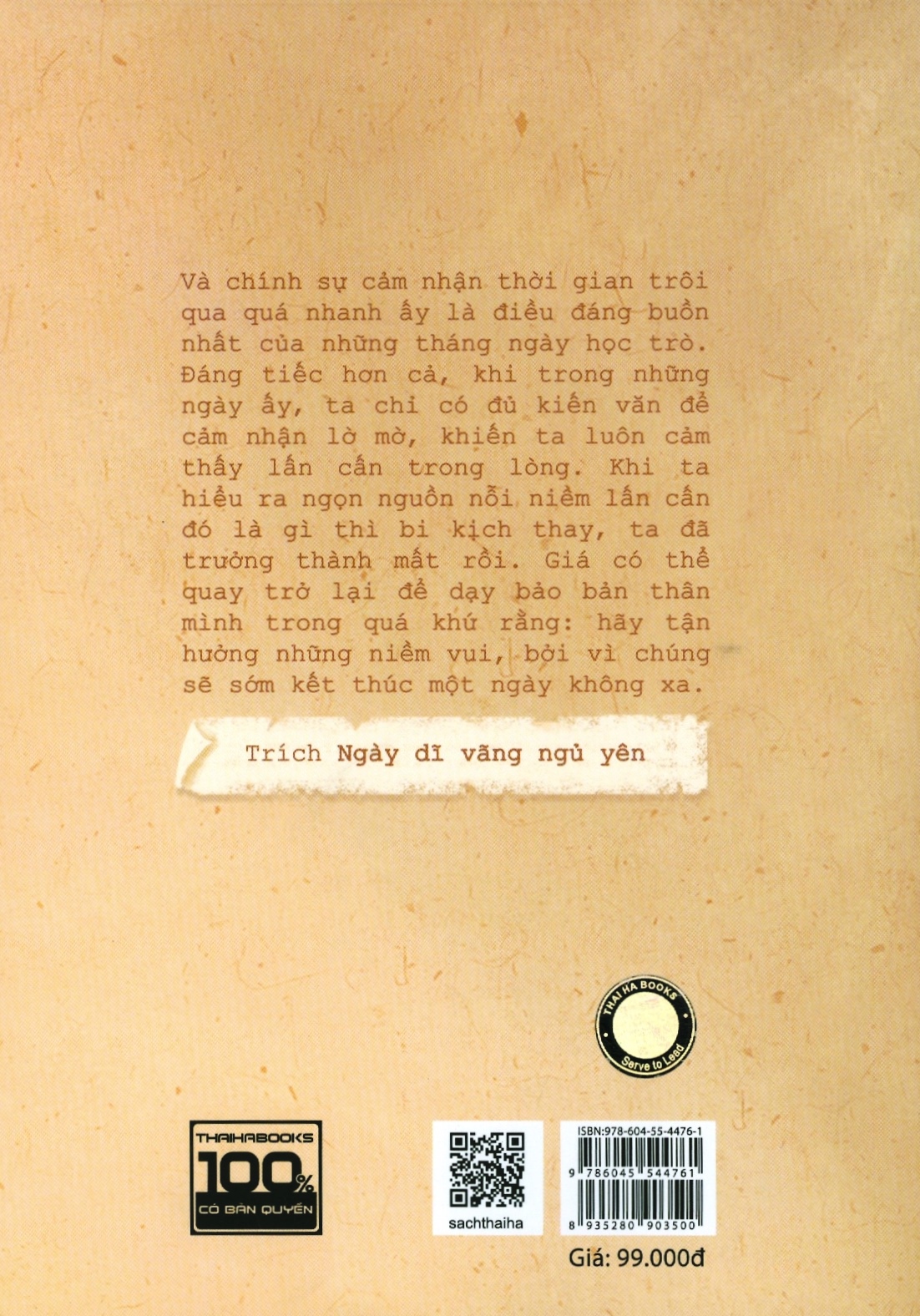 ngày dĩ vãng ngủ yên