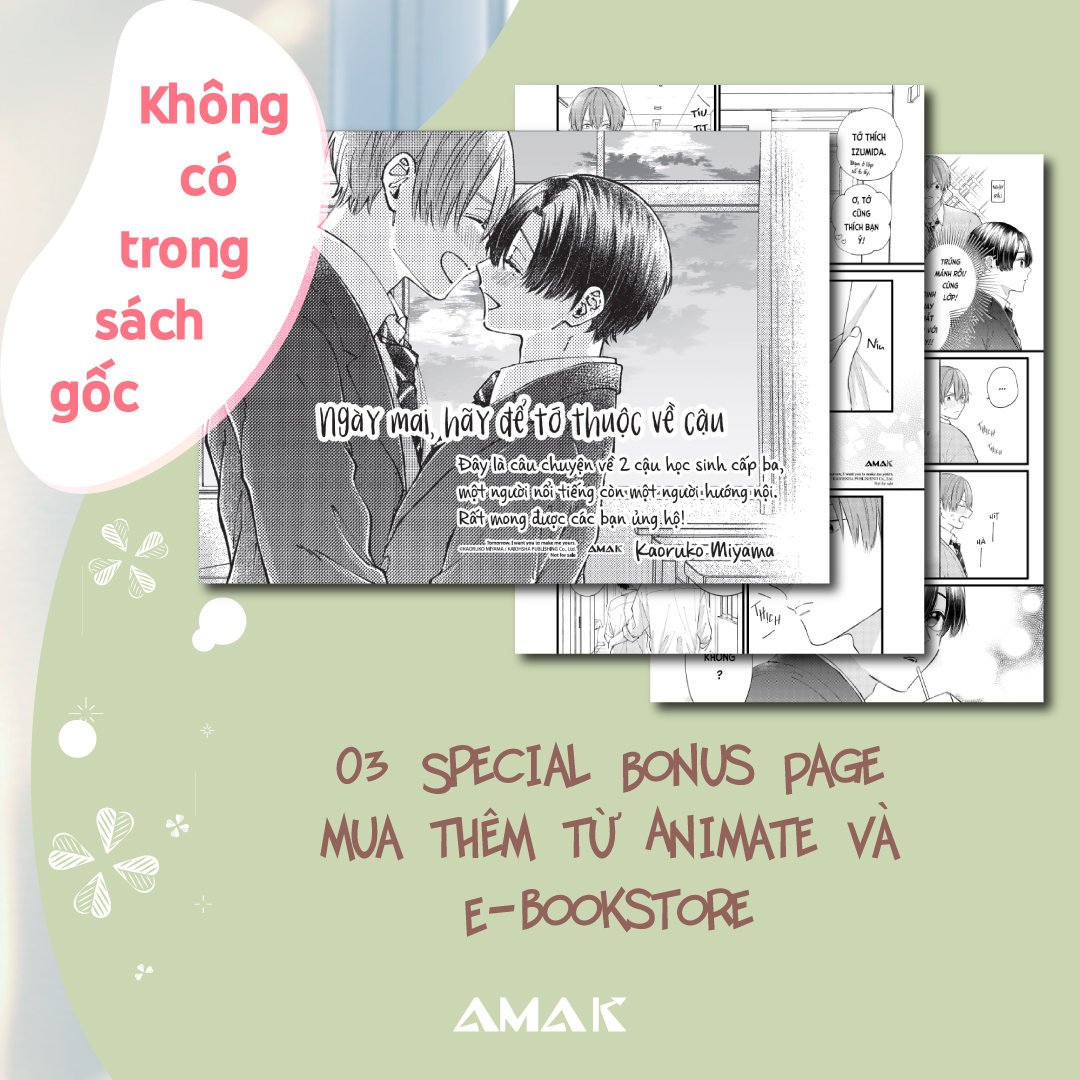 ngày mai, hãy để tớ thuộc về cậu - tặng kèm postcard hai mặt + 3 special bonus page