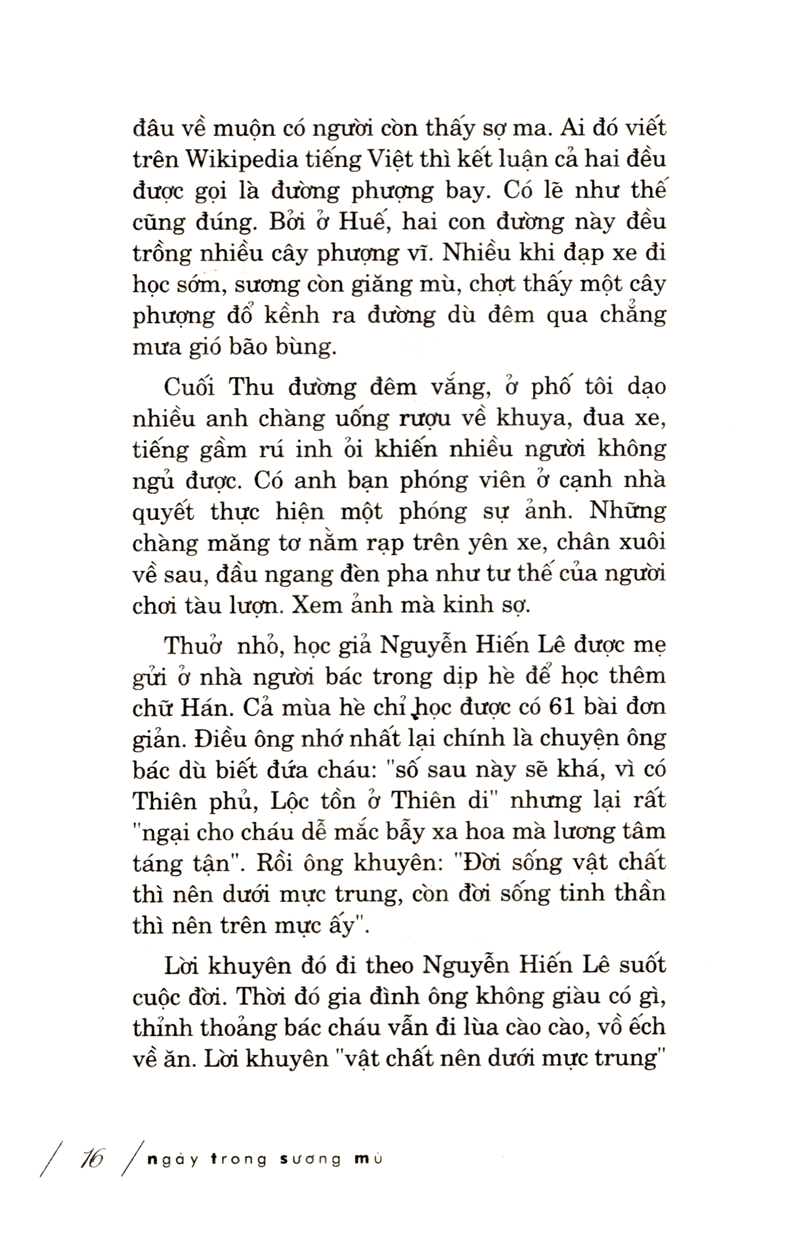 ngày trong sương mù