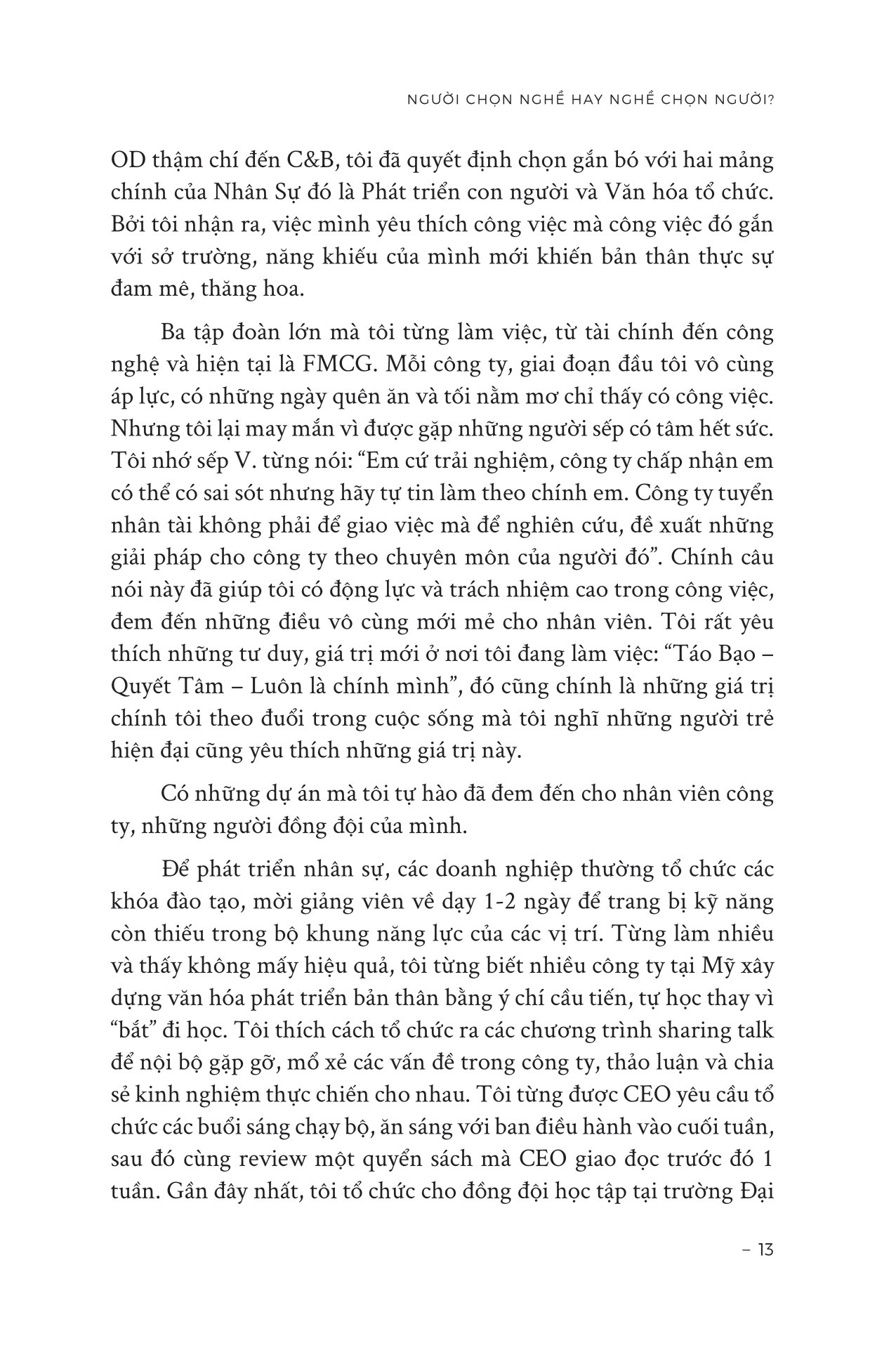 nghề nhân sự việt - góc nhìn từ bên trong: hành trình phát triển cùng con người và tổ chức