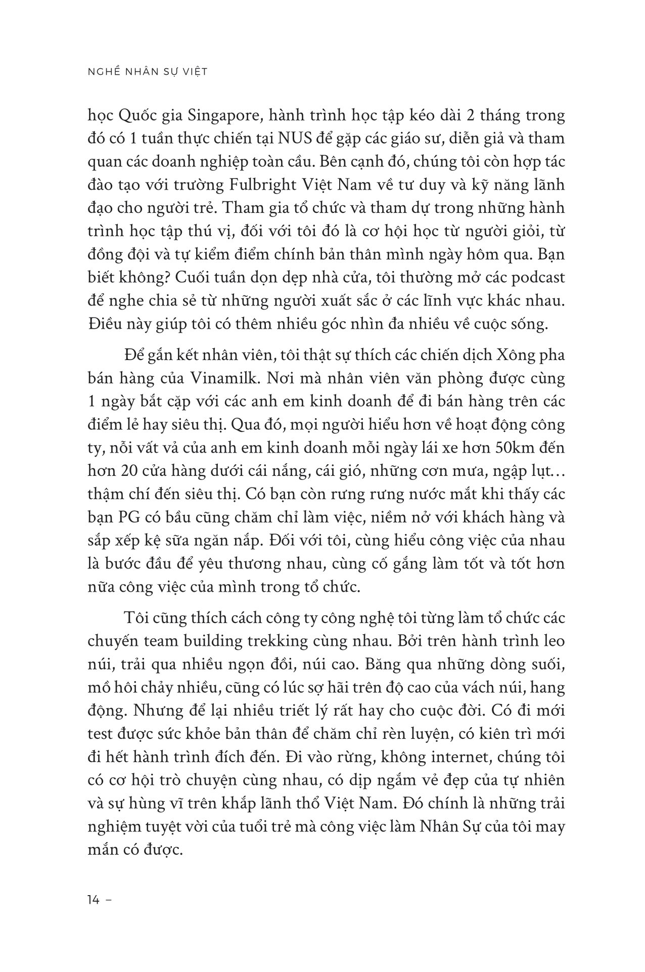 nghề nhân sự việt - góc nhìn từ bên trong: hành trình phát triển cùng con người và tổ chức
