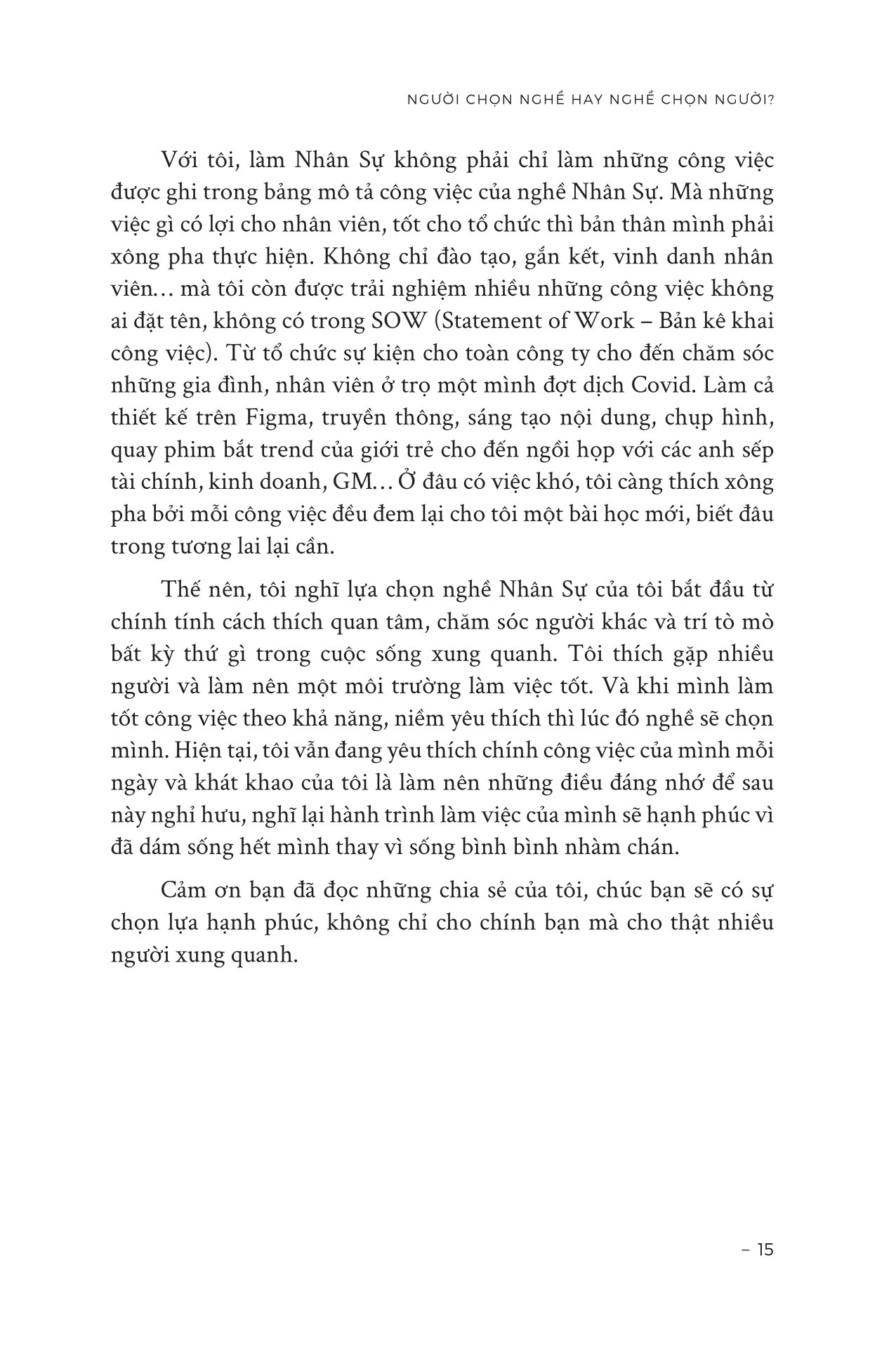 nghề nhân sự việt - góc nhìn từ bên trong: hành trình phát triển cùng con người và tổ chức
