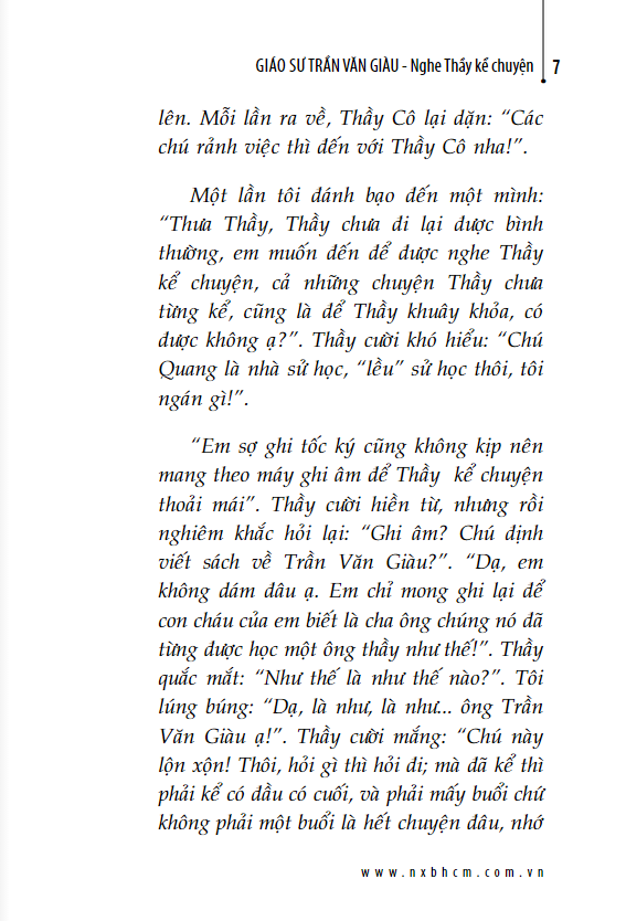 nghe thầy kể chuyện - giáo sư trần văn giàu