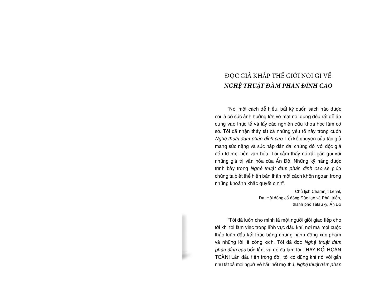 nghệ thuật đàm phán đỉnh cao