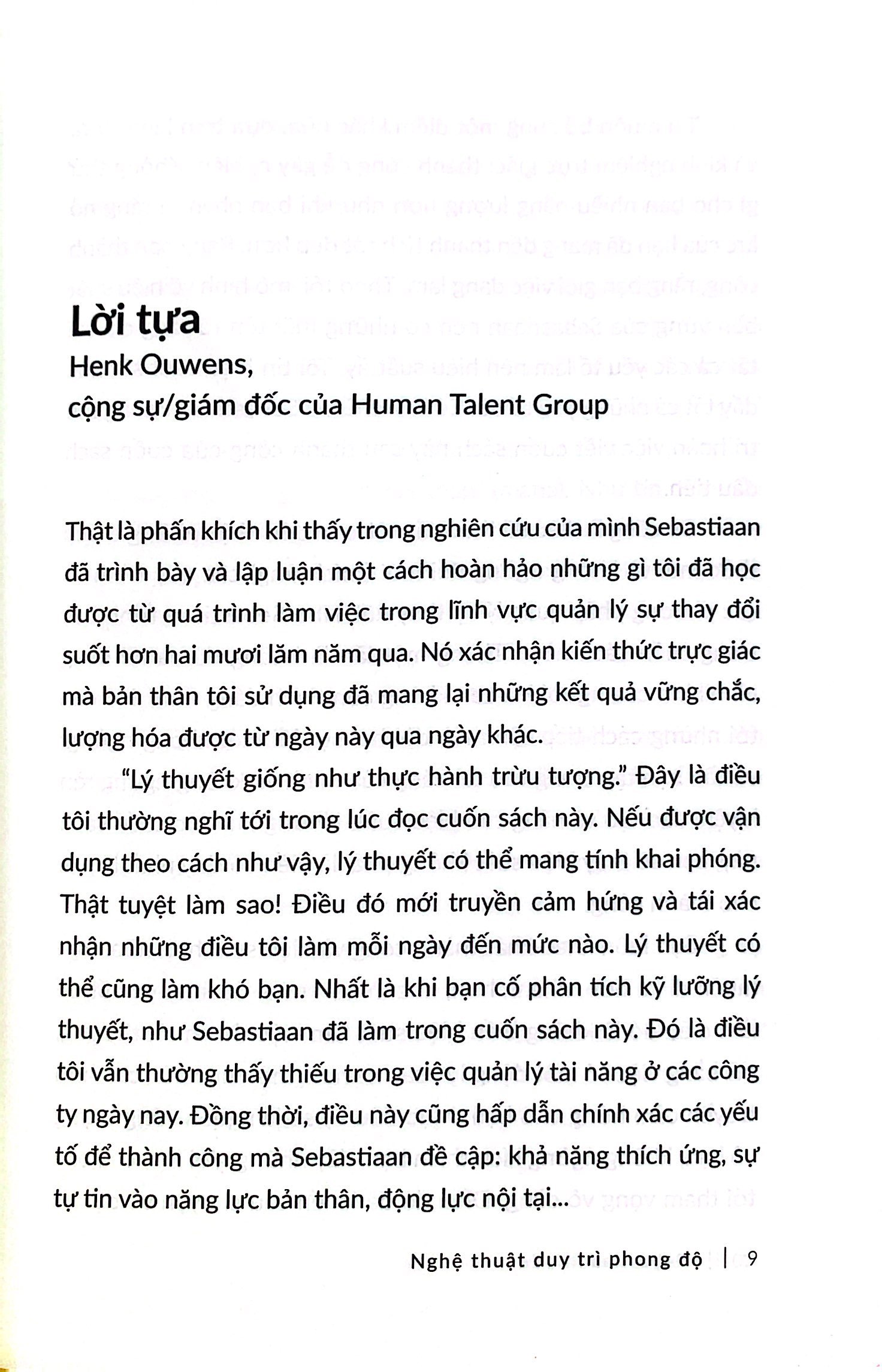 nghệ thuật duy trì phong độ