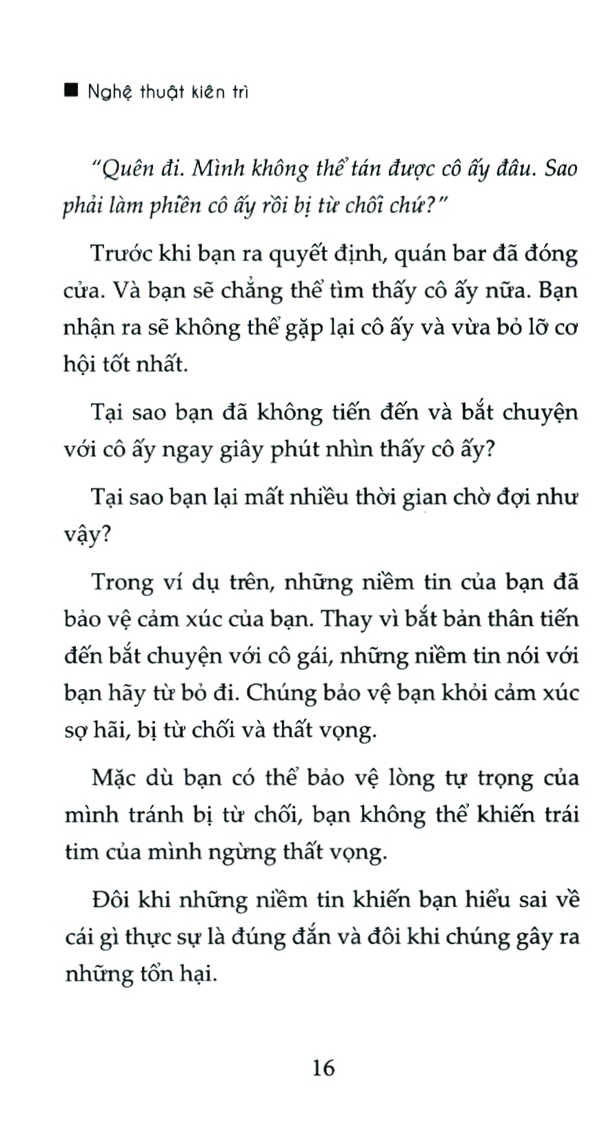 nghệ thuật kiên trì