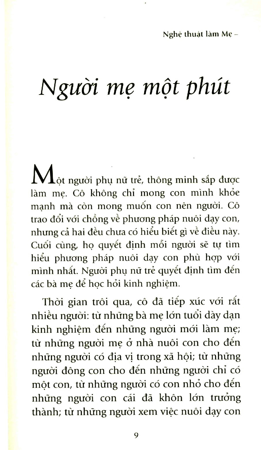 nghệ thuật làm mẹ