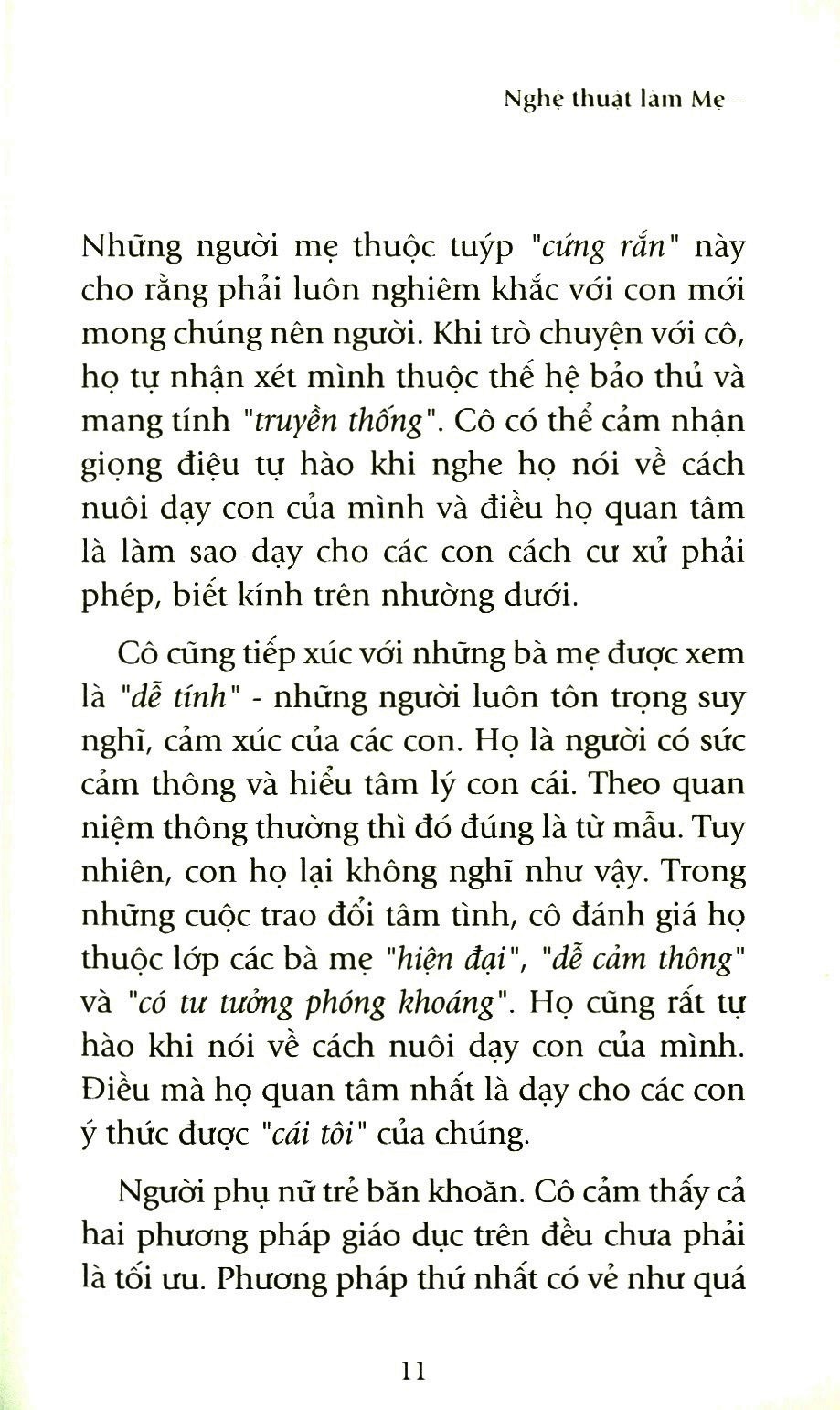 nghệ thuật làm mẹ