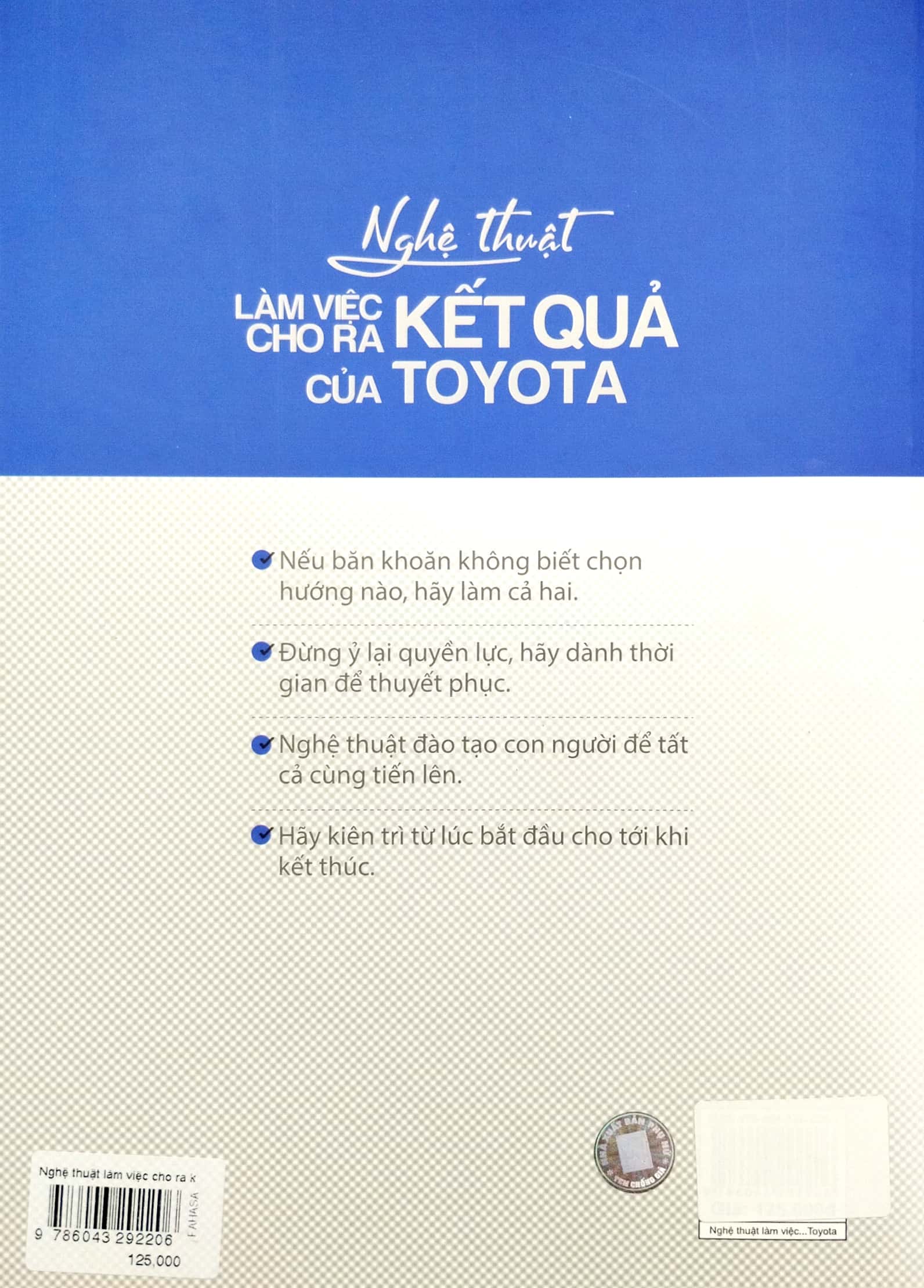 nghệ thuật làm việc cho ra kết quả của toyota (tái bản 2021)