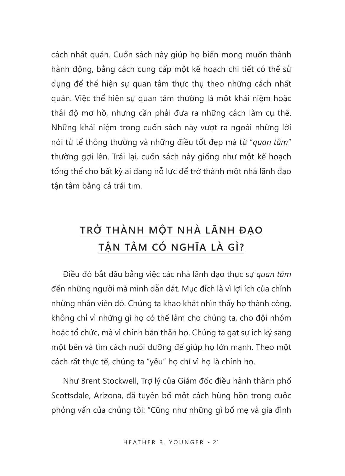 nghệ thuật lãnh đạo tận tâm