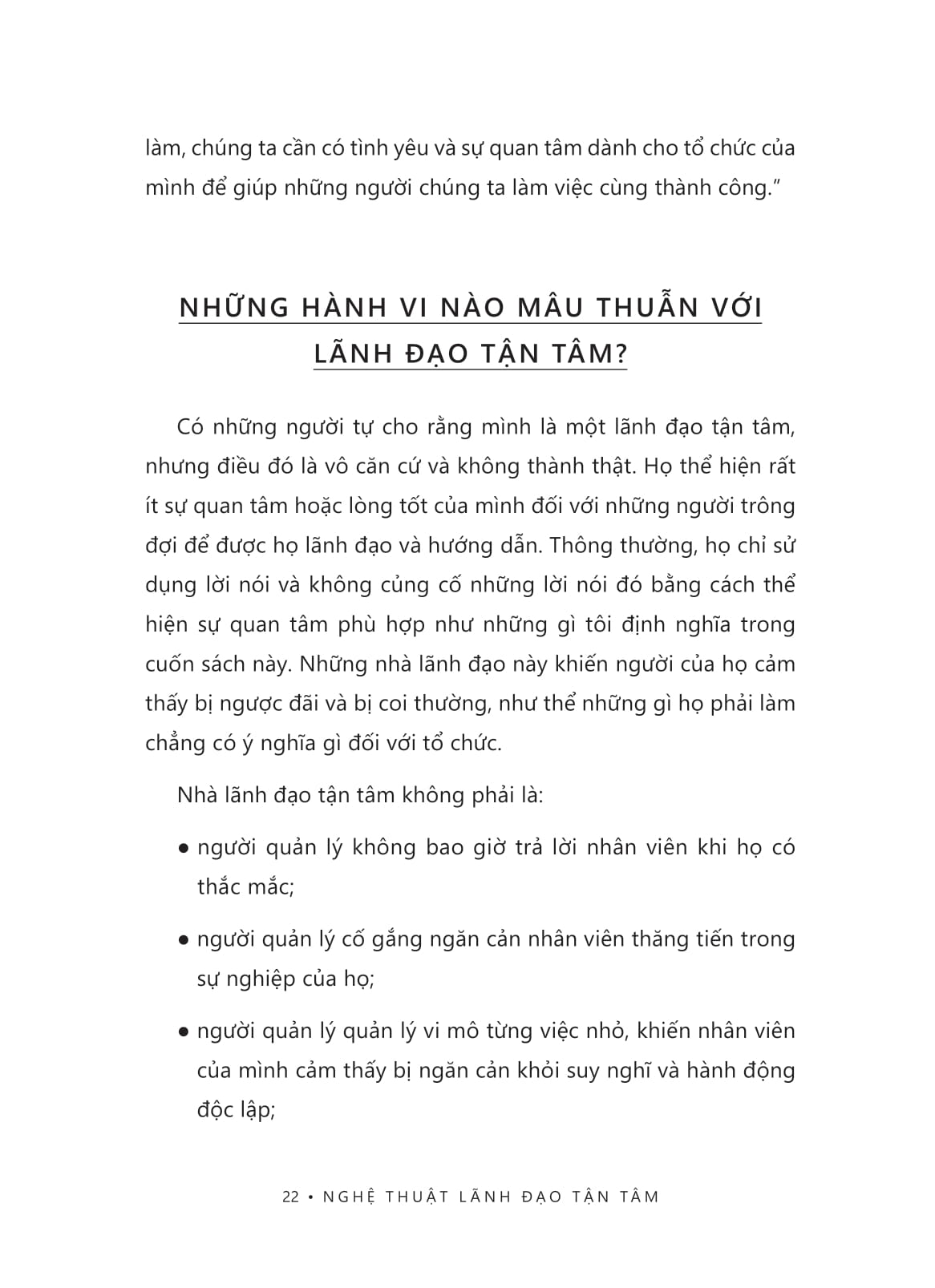 nghệ thuật lãnh đạo tận tâm